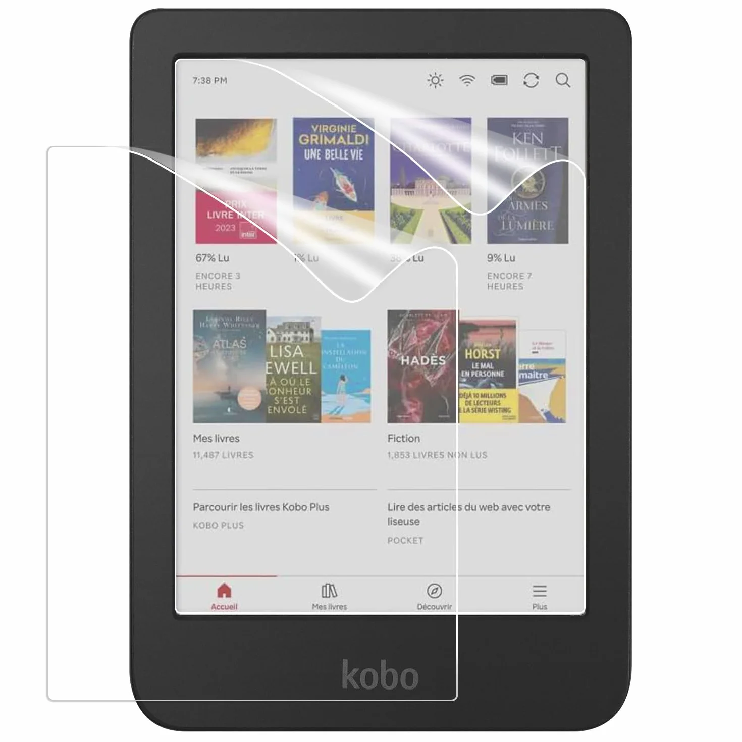 Caweet Film Protettivo Opaco Antiriflesso per Kobo Clara Colour 6" 2 Pack