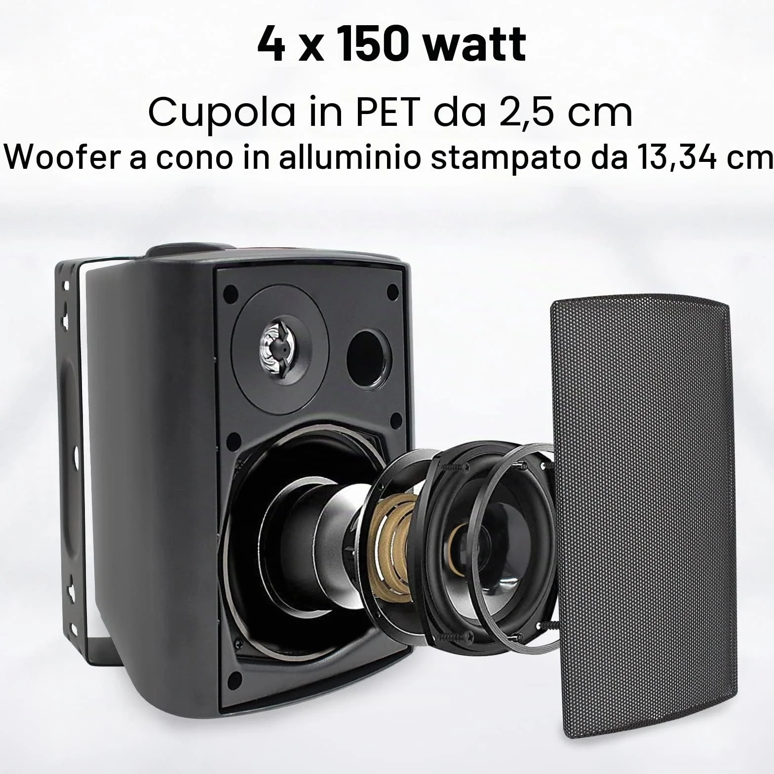 STUDIOFINIX Altoparlanti 5,25 pollici 600 watt Bluetooth per interni ed esterni