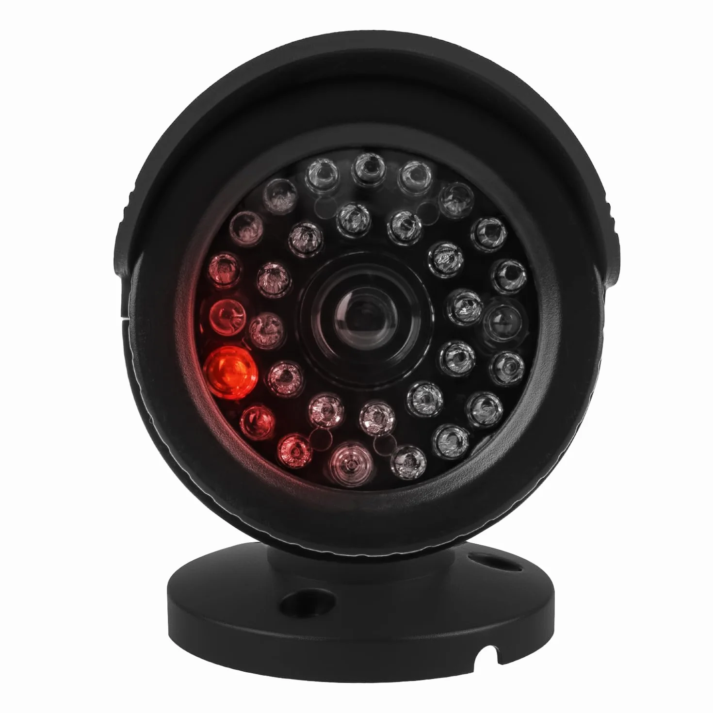 Maclean IR1800 Telecamera finta lampeggiante LED IP44 Staffa regolabile esterni interni Nero