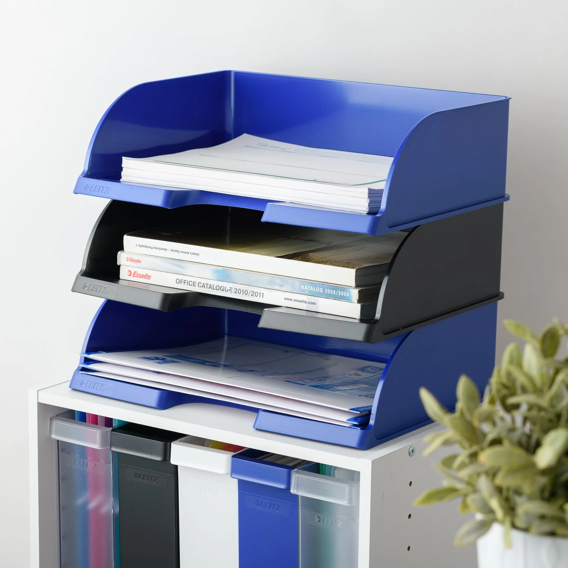 Leitz Vaschetta portacorrispondenza Jumbo Gamma Plus A4 orizzontale Nero