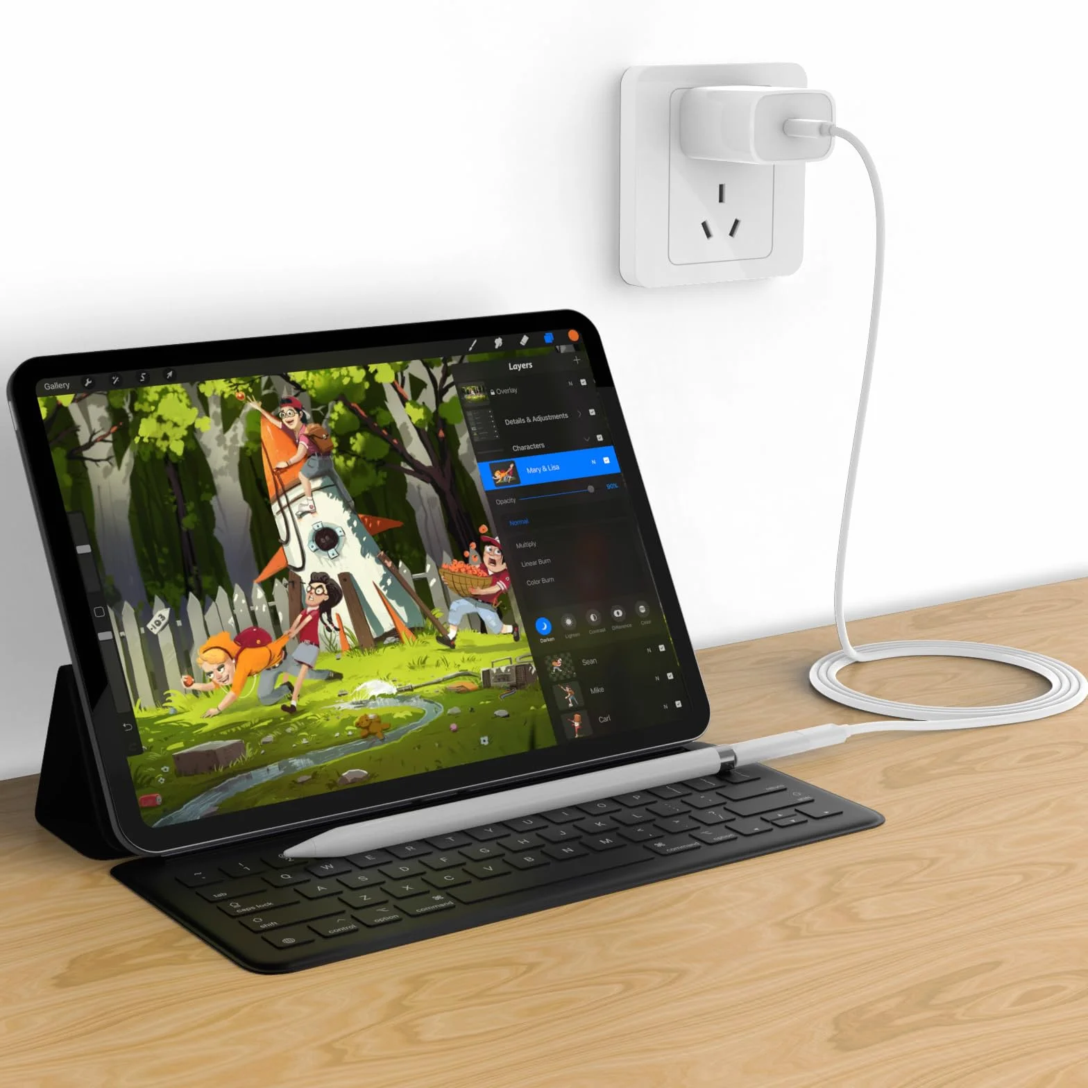 Adattatore USB-C per Apple Pencil 1 Generazione, Supporta Bluetooth per iPad 10 2022 e iPad 11 2025, Caricatore USB C, Bianco
