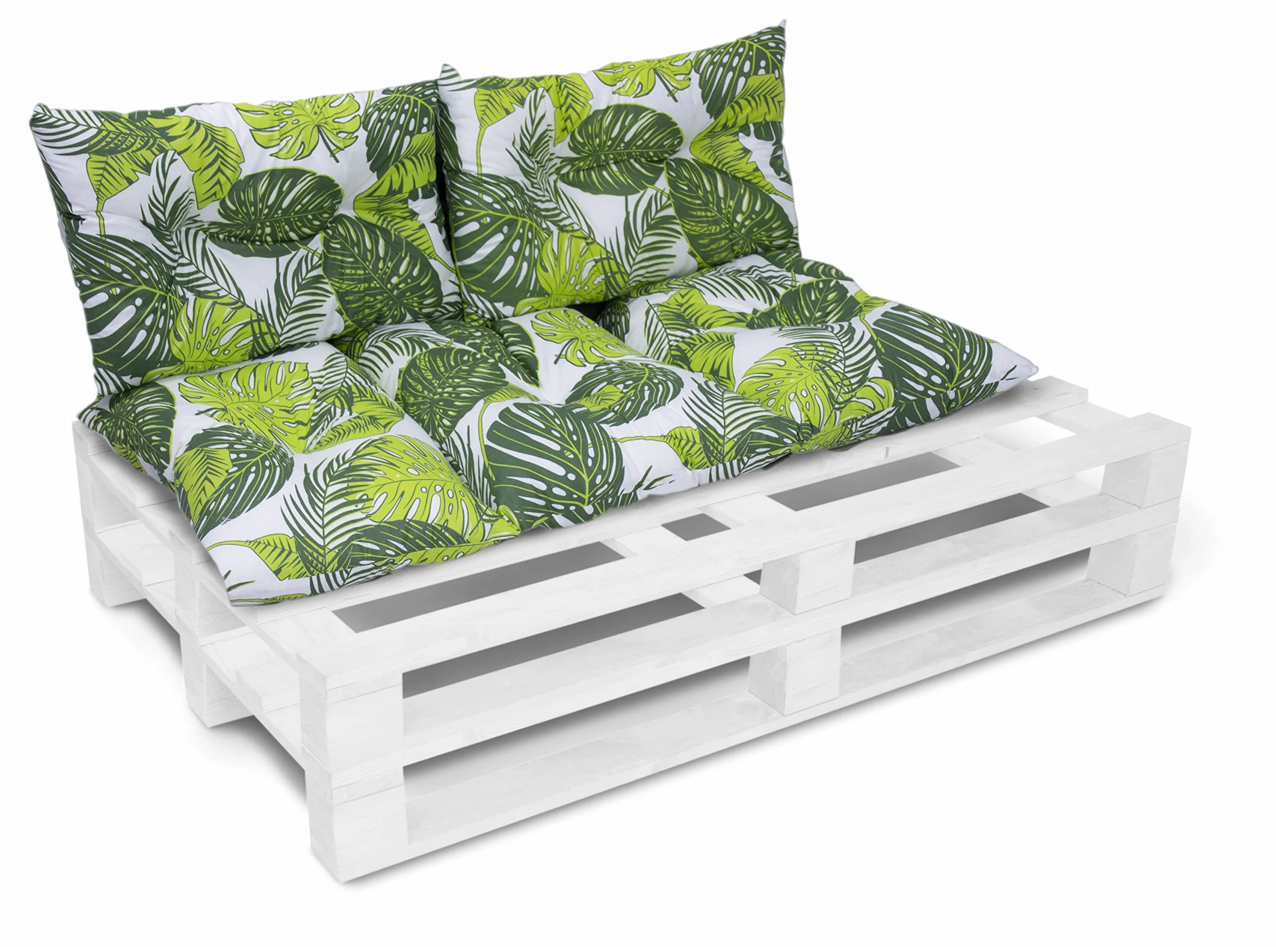 Amilian Set di 1 cuscino per pallet, 120 x 60 cm + 2 x 40 x 60 cm, per pallet, balcone, piccolo divano o piccolo divano, per camera dei ragazzi