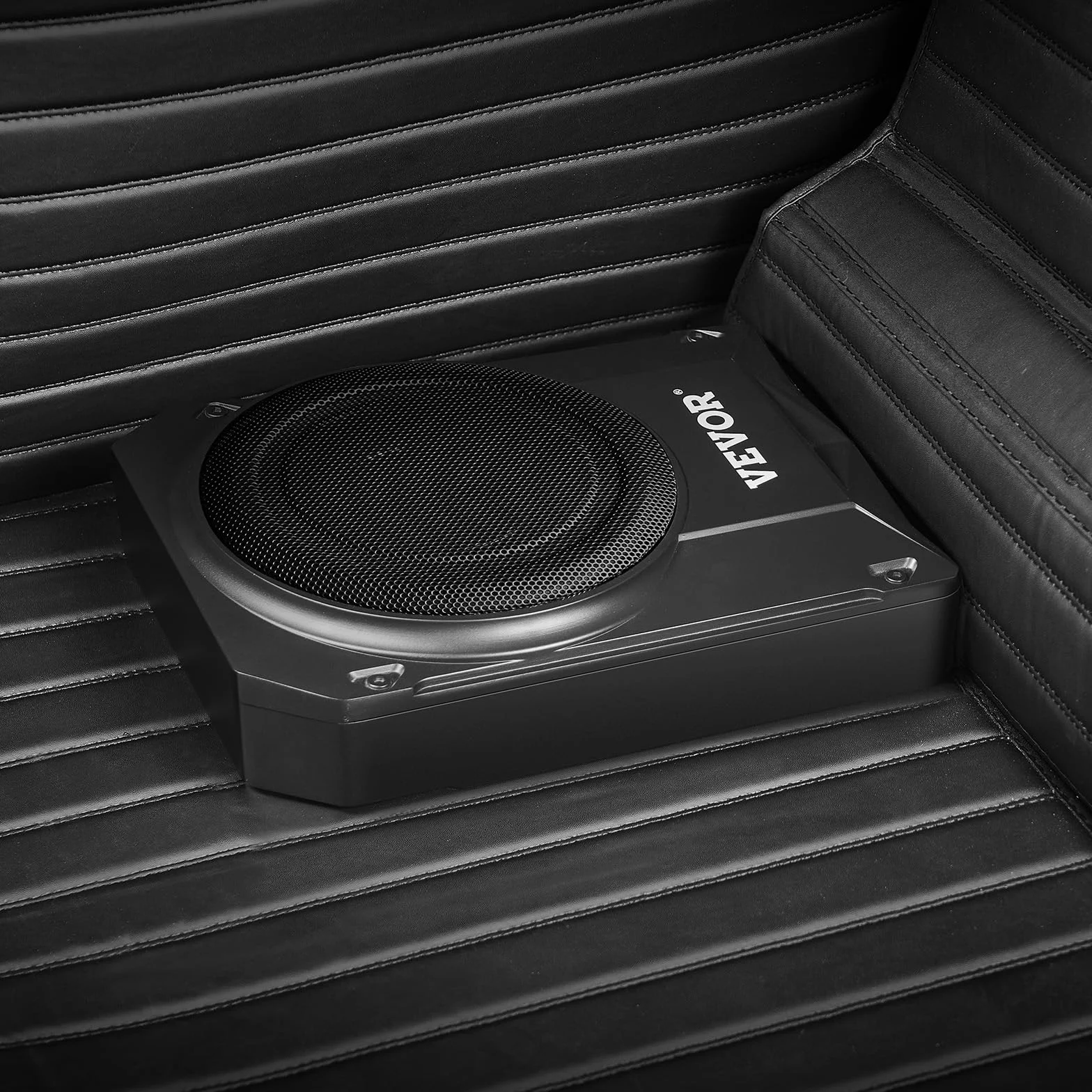 VEVOR Subwoofer 400 W 254 mm sottile con amplificatore integrato ingresso alto/basso controllo volume per camion SUV