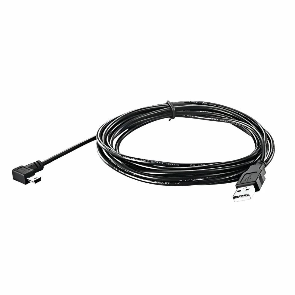 10FT USB A Male to Mini USB 90 Degree Right Angle Cable for Garmin Dash Cam GPS GoPro Hero 4 3+