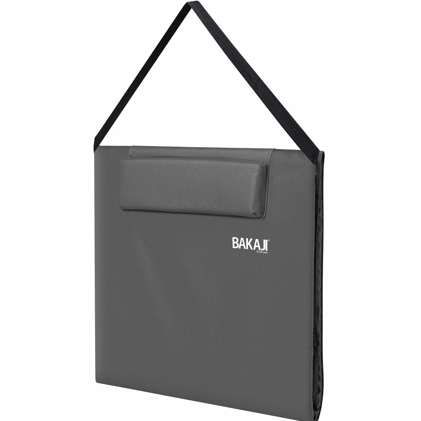 BAKAJI Set 2 Lettini da Spiaggia, Stuoia Materassino Telo Mare Pieghevole Impermeabile e Regolabile fino a 5 Posizioni, Chiusura con Borsa di Trasporto, Supporto Seduta Schienale Imbottito (Grigio)