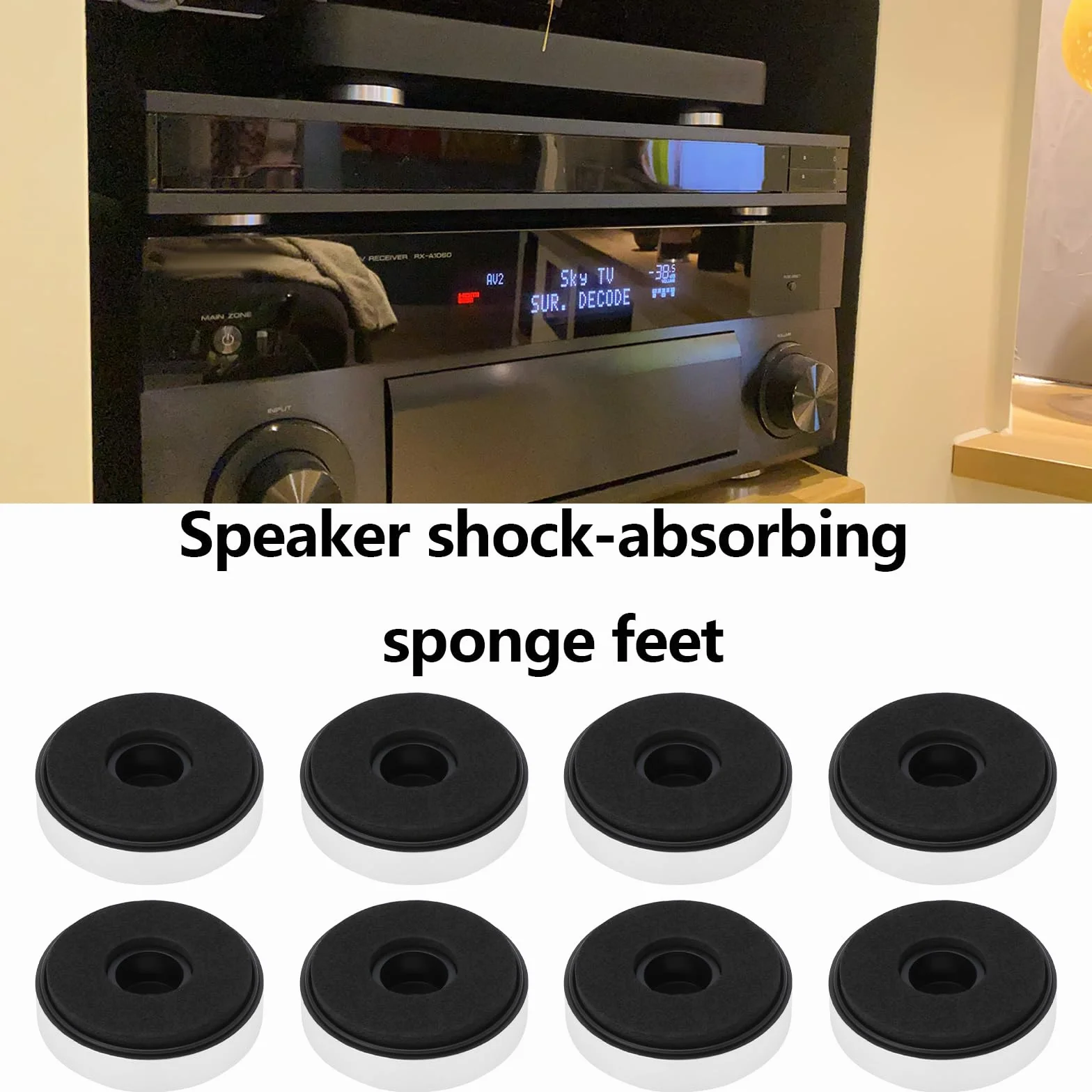 Piedini Di Isolamento Degli Altoparlanti 40x11mm Argento Smorzamento Audio Per Amplificatore CD