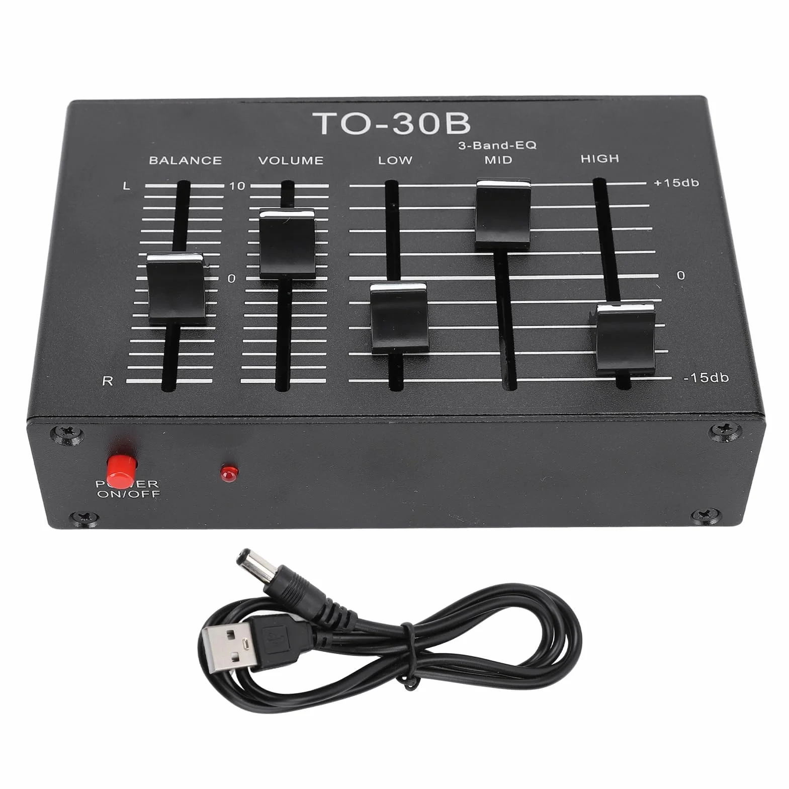Equalizzatore Audio 3 Bande Stereo Preamplificatore con Bilanciamento Alto Medio Basso per Home Theater HIFI