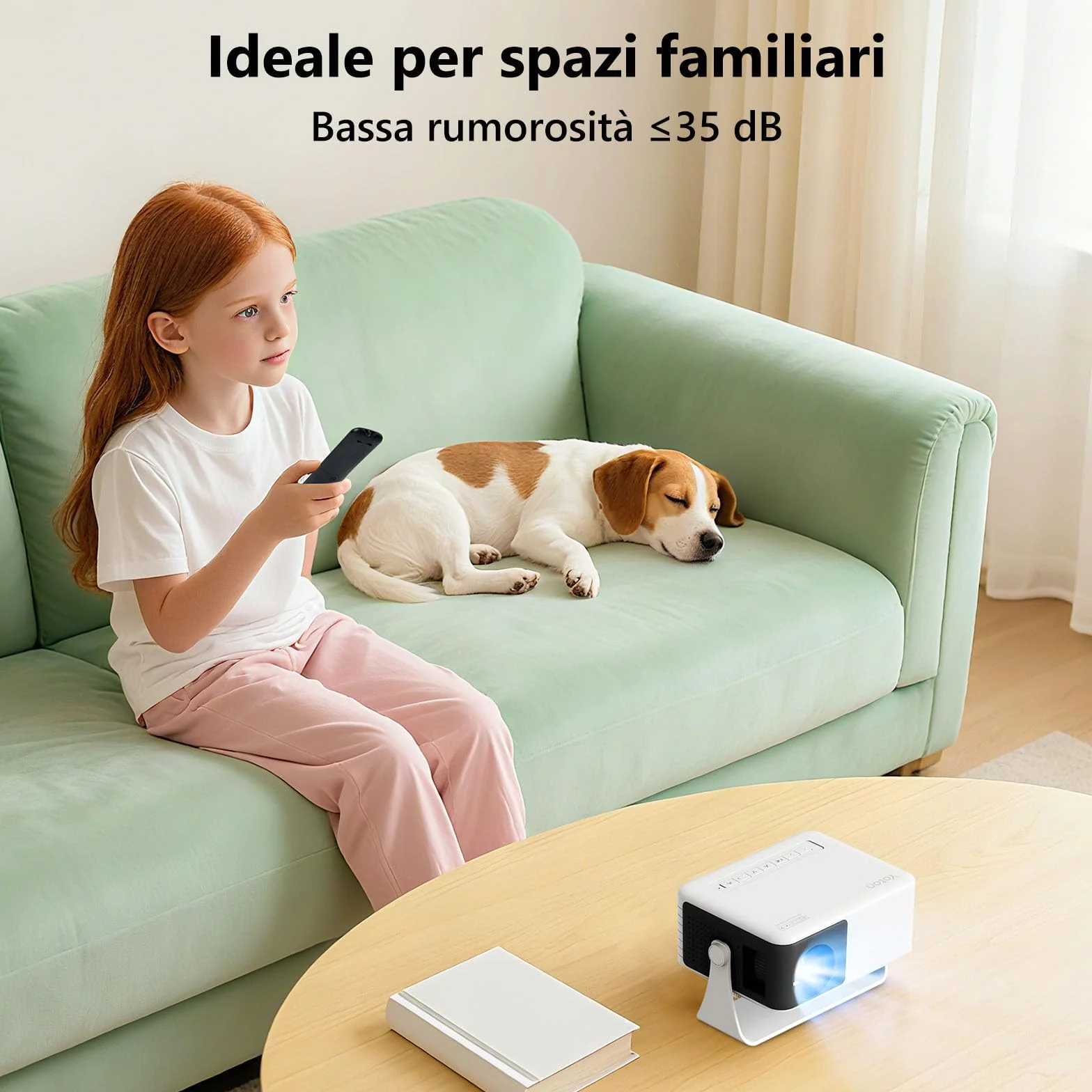 Yoton Y3 Mini Proiettore 15000 Lumens 4K Full HD 1080P Videoproiettore Portatile Auto Keystone Zoom 50%