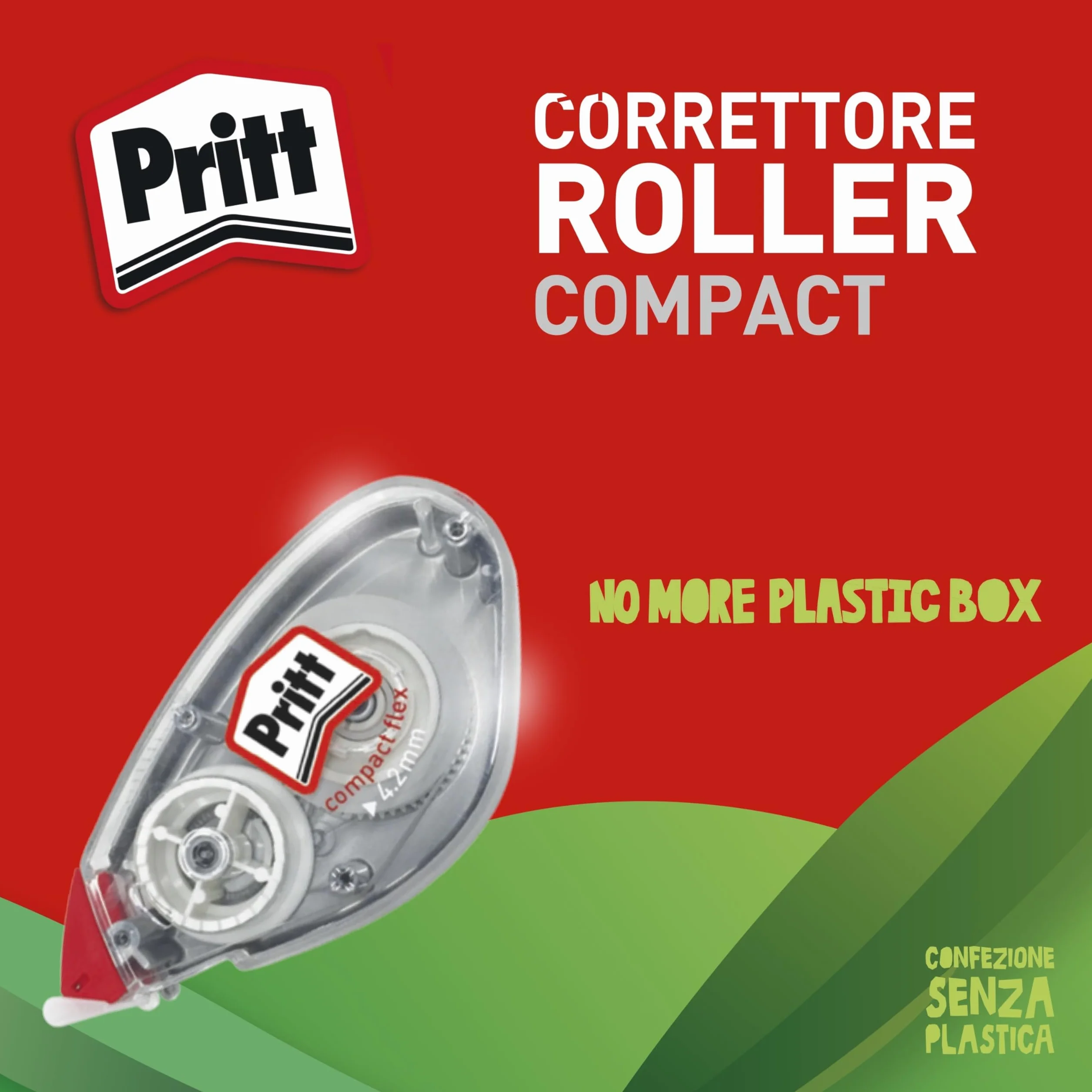 Pritt Flex Roller Bianchetto a Nastro Correttore Riscrivibile Confezione da 2 (4.2mmx10m)