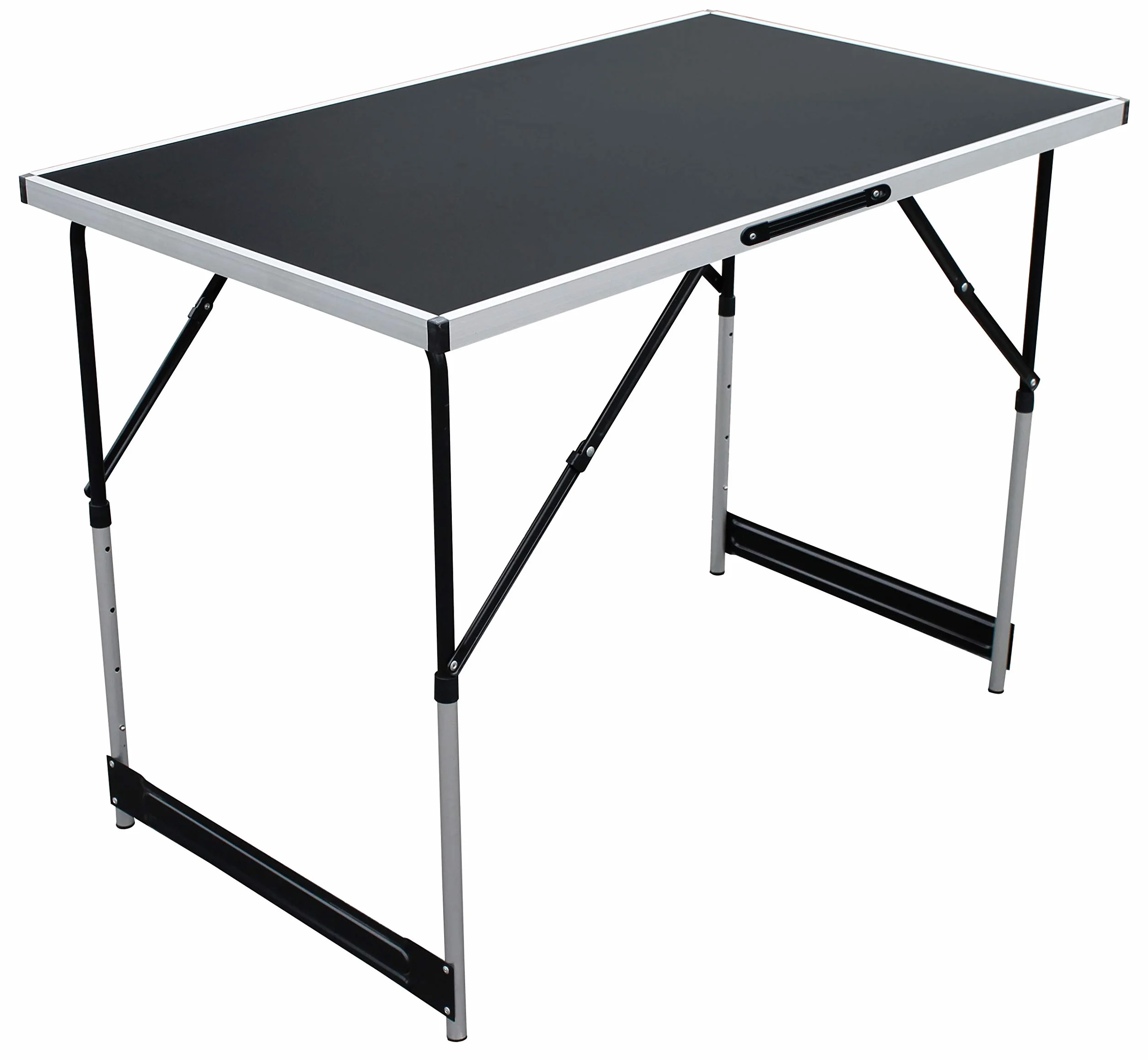 Tavolo da campeggio pieghevole in alluminio regolabile in altezza 100 x 60 x 73/80/87/94 cm