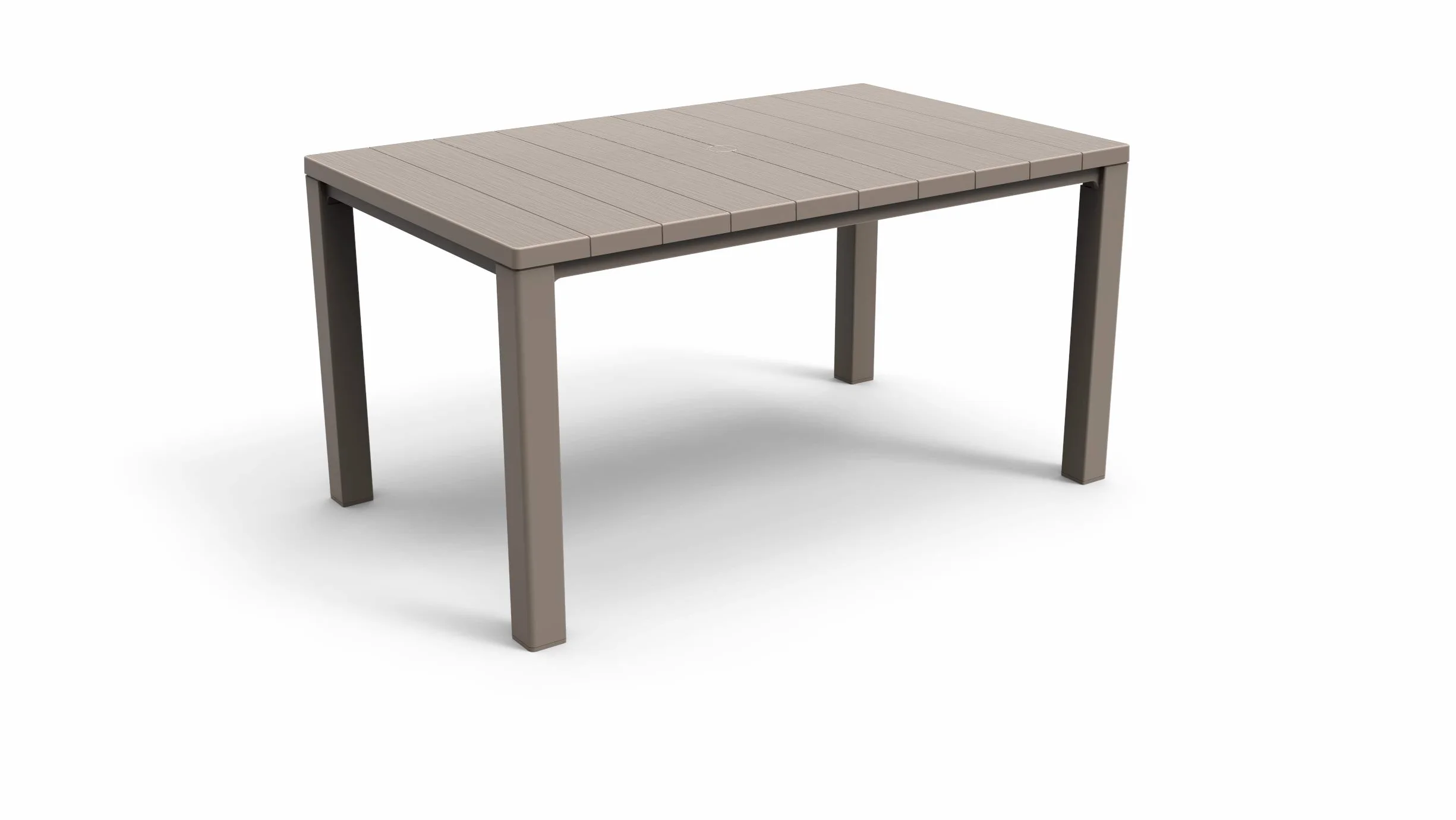 Keter Tavolo da Esterno Julie - Tavolo da Giardino Adatto per 6 Persone 147X90X74,5H - Cappuccino