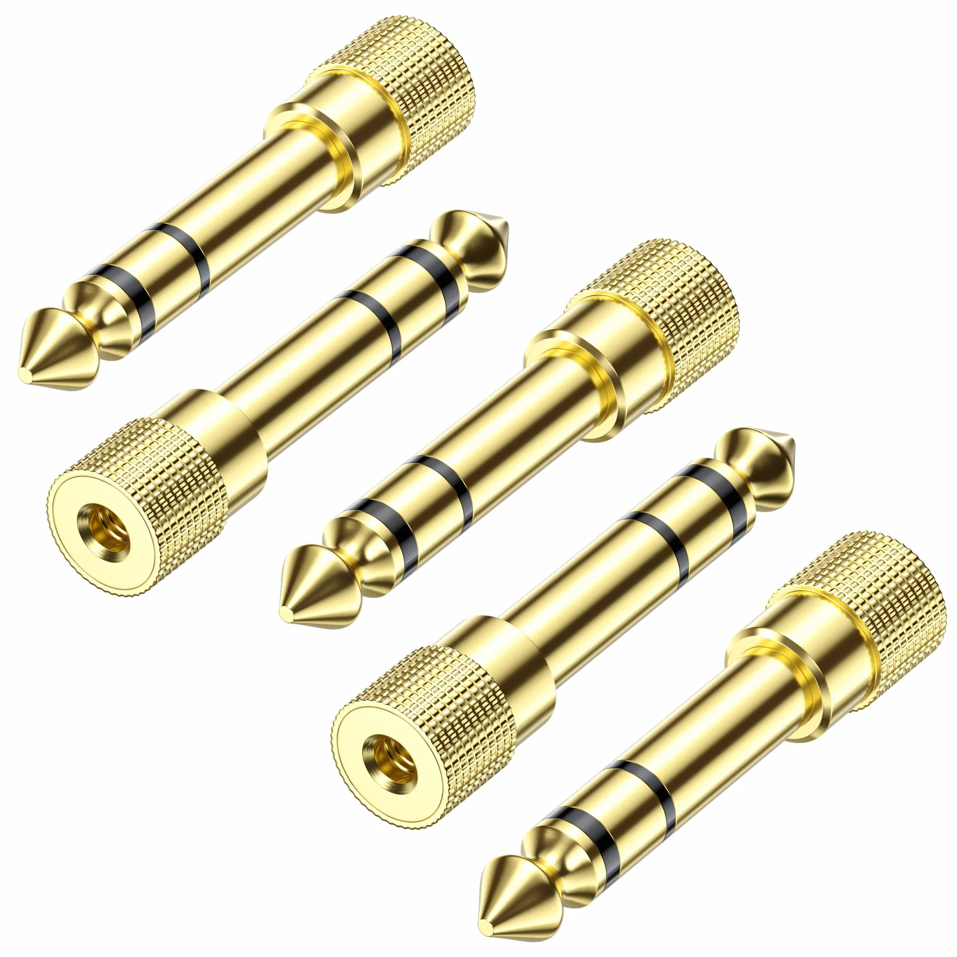 Cable Matters Confezione da 5 adattatori per cuffie 3,5 mm a 6,35 mm AUX jack