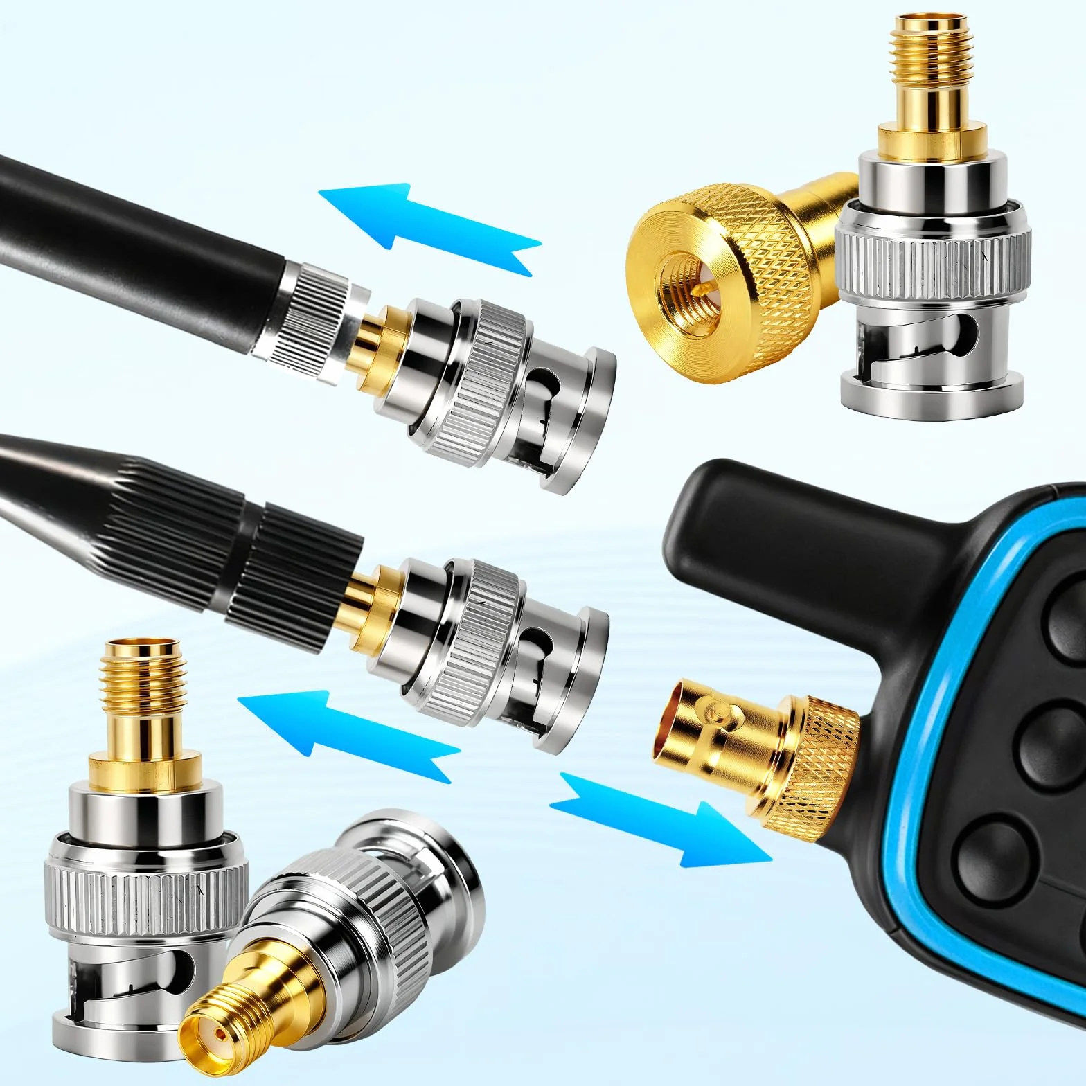 Kit Connettore Antenna GPS Compatibile con GPS Alpha 100/200/200i & Astro 220/320/430, 4 Pezzi