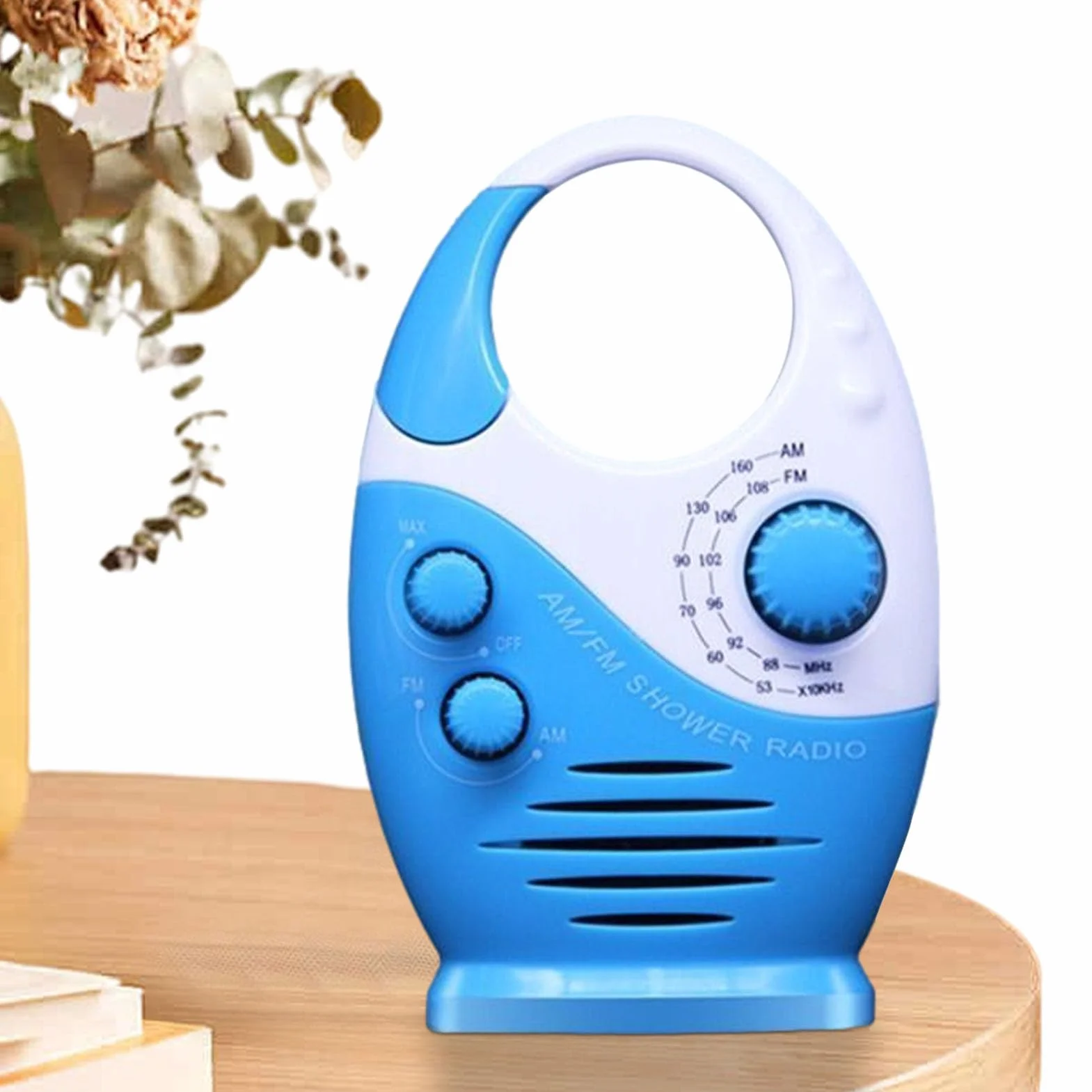 Kazuko Mini Radio a Batteria Portatile Altoparlante Leggero per Doccia Bagno Spiaggia