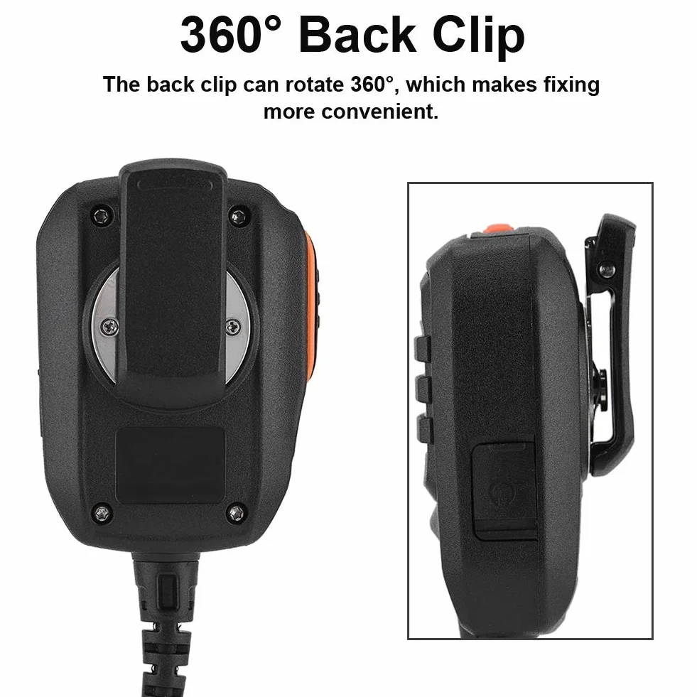Microfono a Mano HYTERA HYT 3,5 mm Antipolvere Impermeabile Altoparlante Walkie-Talkie Radio CB Nero