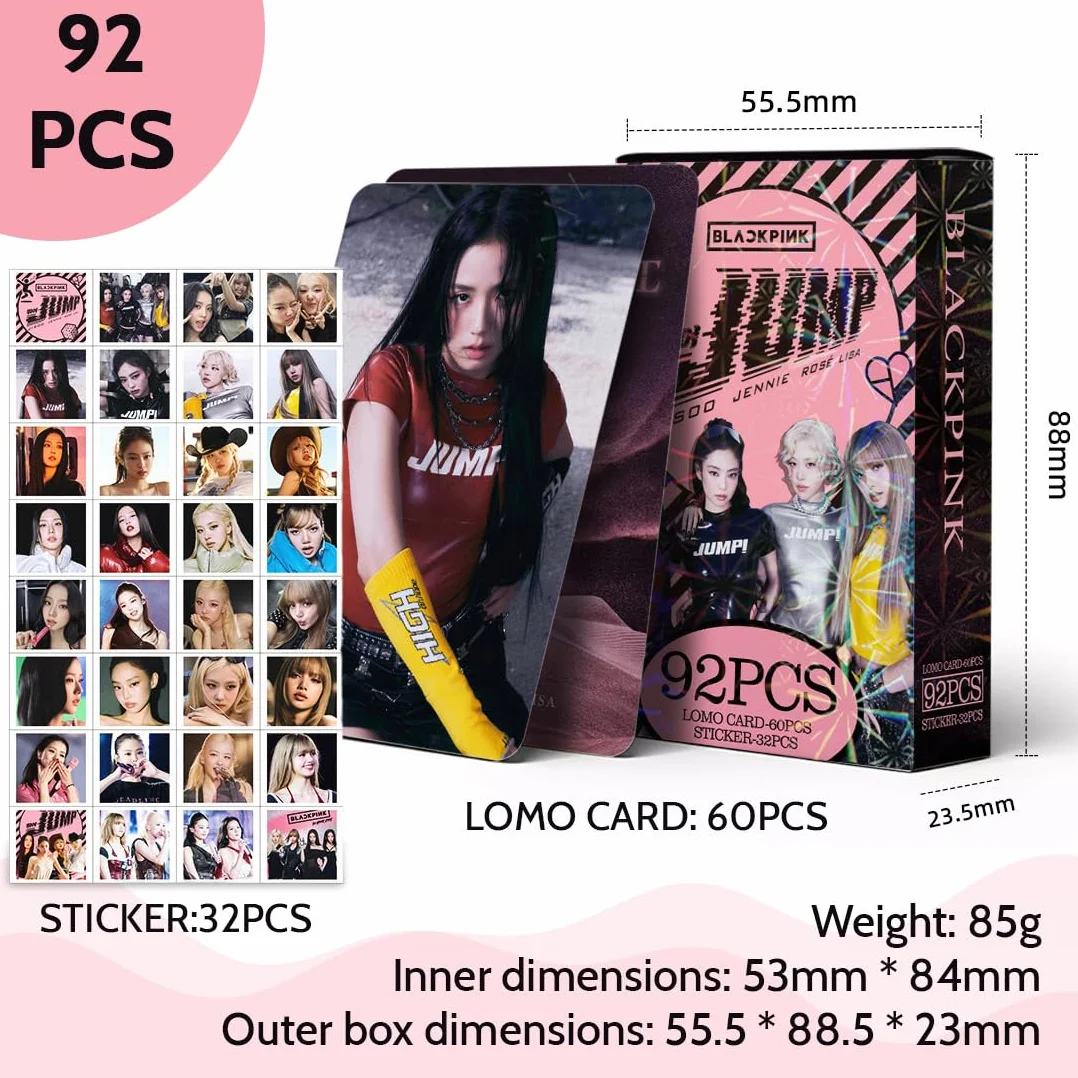 Blackpink Photocards 60 pezzi Lomo Carte 32 Adesivi JUMP Album Fan