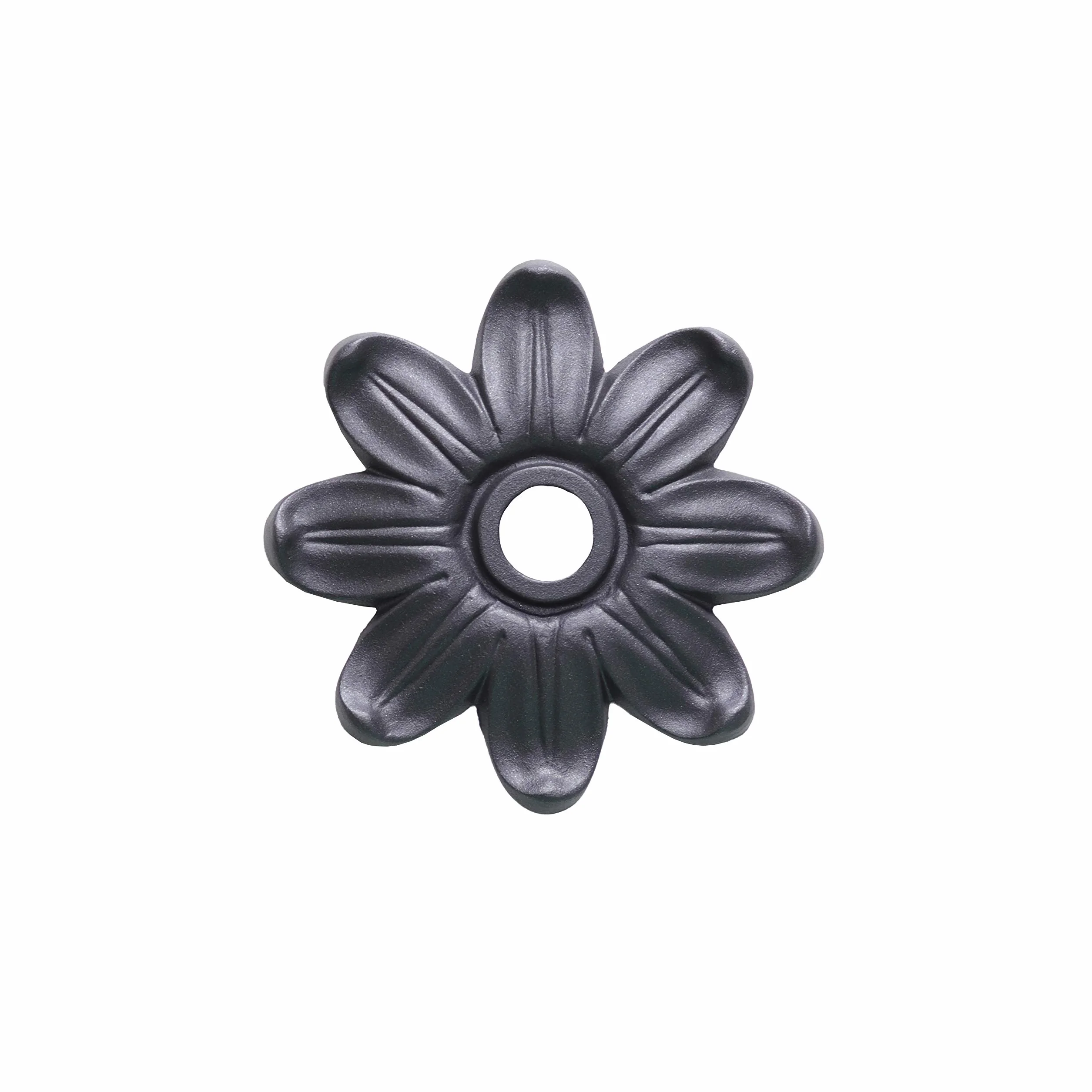 FONDERIA BONGIOVANNI Rosone per Rubinetto in Colore Grigio ghisa borchia MOD. Fiore Grande per casa Giardino