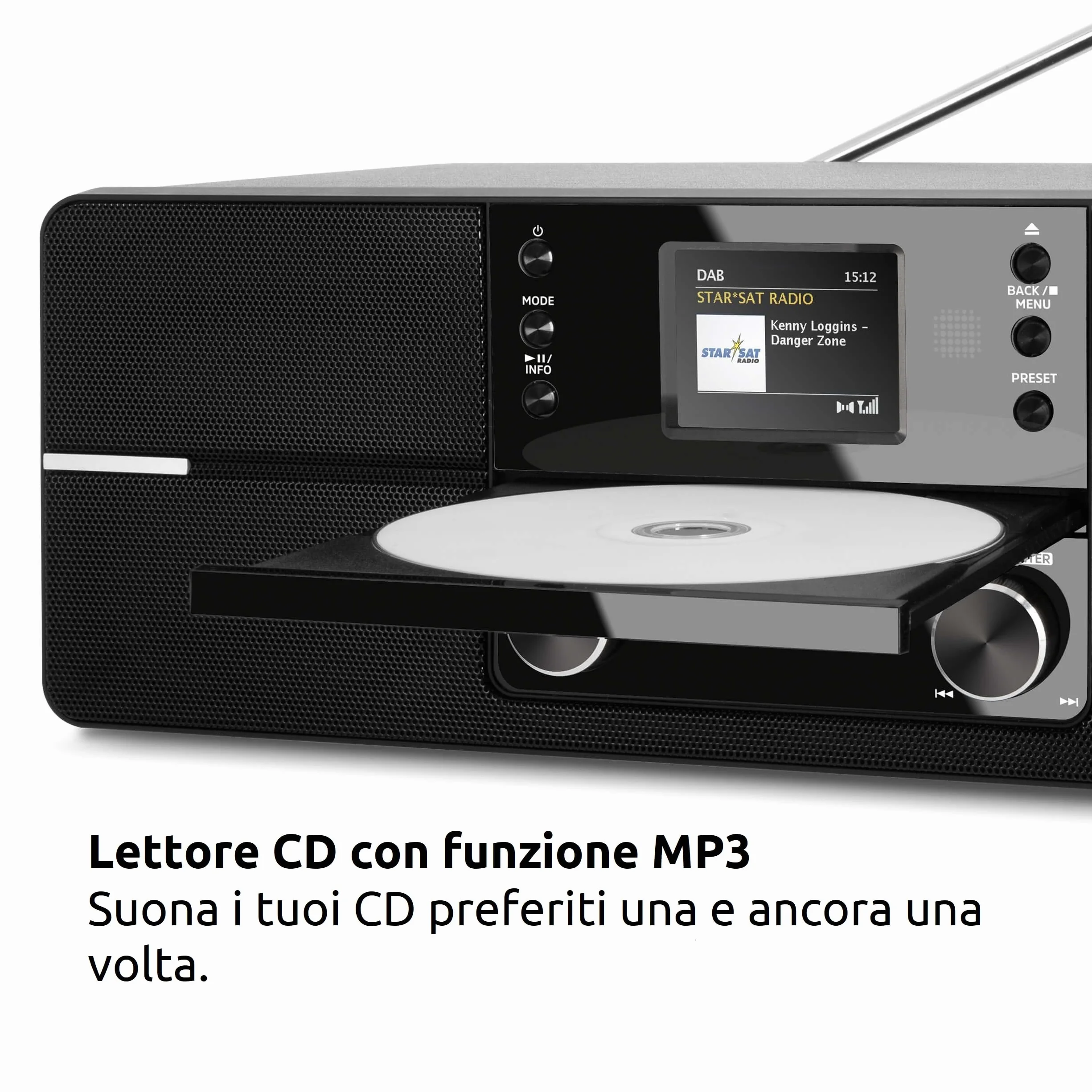 TechniSat DIGITRADIO 371 CD IR Internetradio Stereo DAB+ VHF CD WLAN Bluetooth 10 W nero