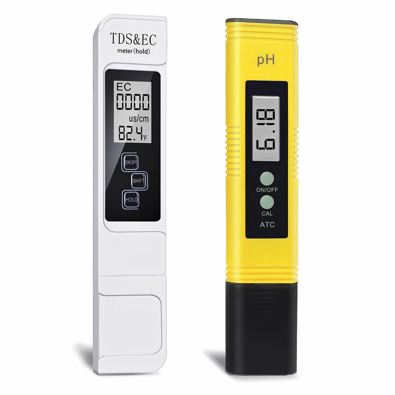GuDoQi Tester qualità Acqua, TDS PH EC Temperatura 4 in 1 Set, Digitale Misuratore PH, TDS&EC Temperatura Tester, Auto Calibrazione per Acqua Potabile, Sistema Ro, Acquario, Nuoto