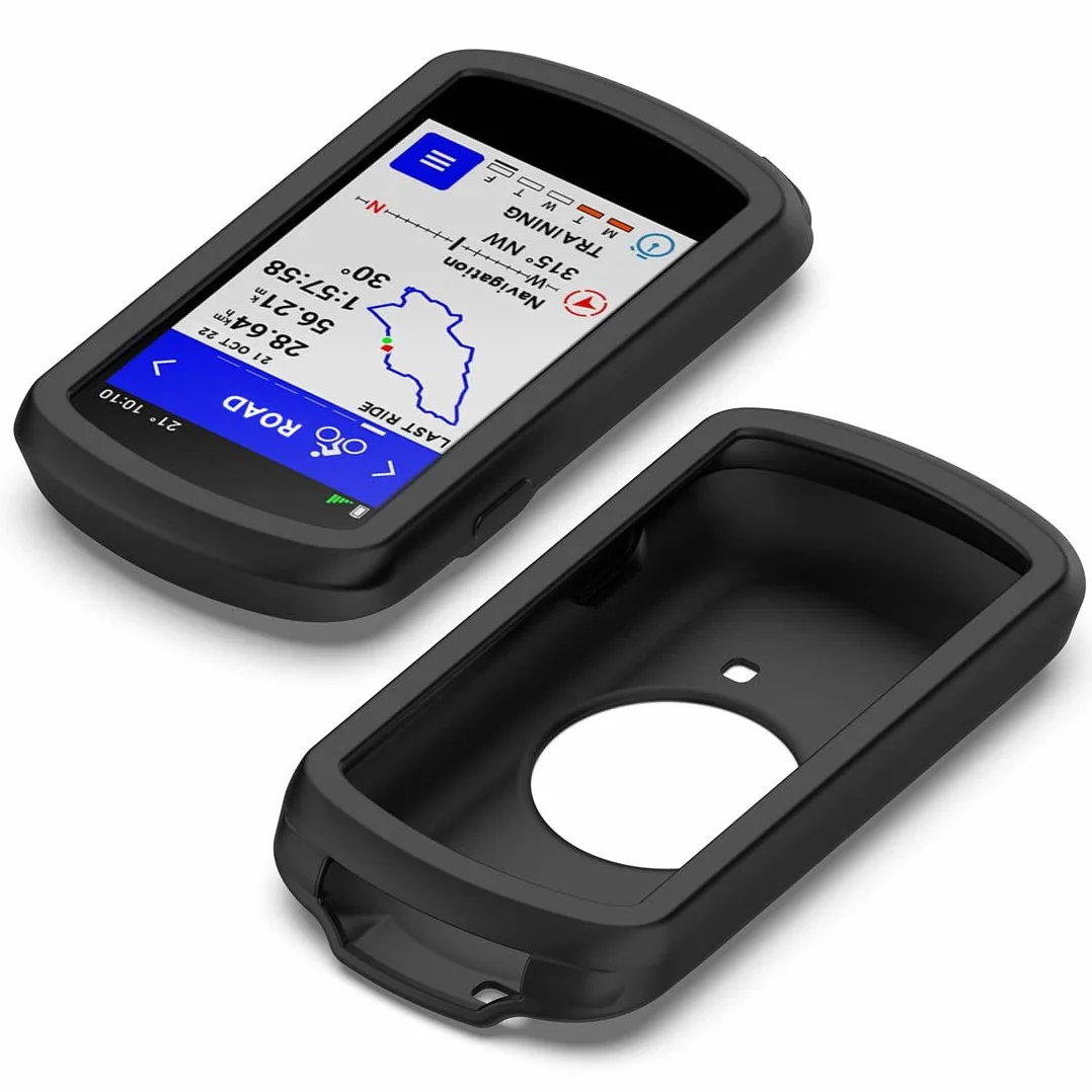 Custodia Garmin Edge 1040 Pellicola Vetro Temperato Proteggi Schermo Accessorio Bici GPS (Black)