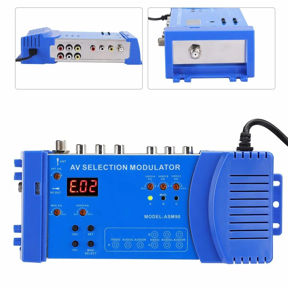 PUSOKEI Modulatore Domestico Digitale Doppia Banda VHF UHF Standard TV Pal NTSC
