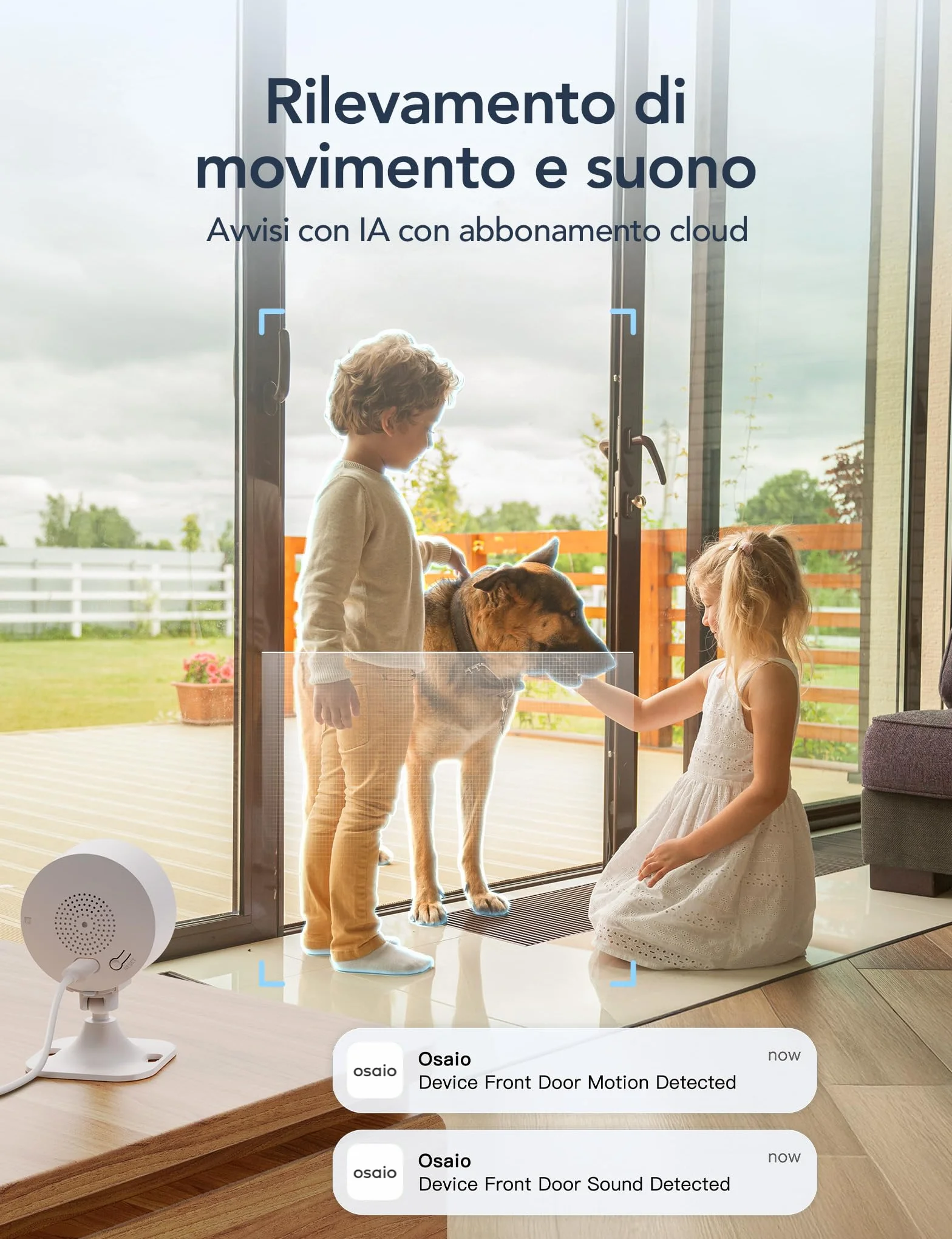 GNCC GC3 Telecamera Interna WiFi 2.4GHz 1080P Rilevamento Movimento Suono MicroSD 128GB