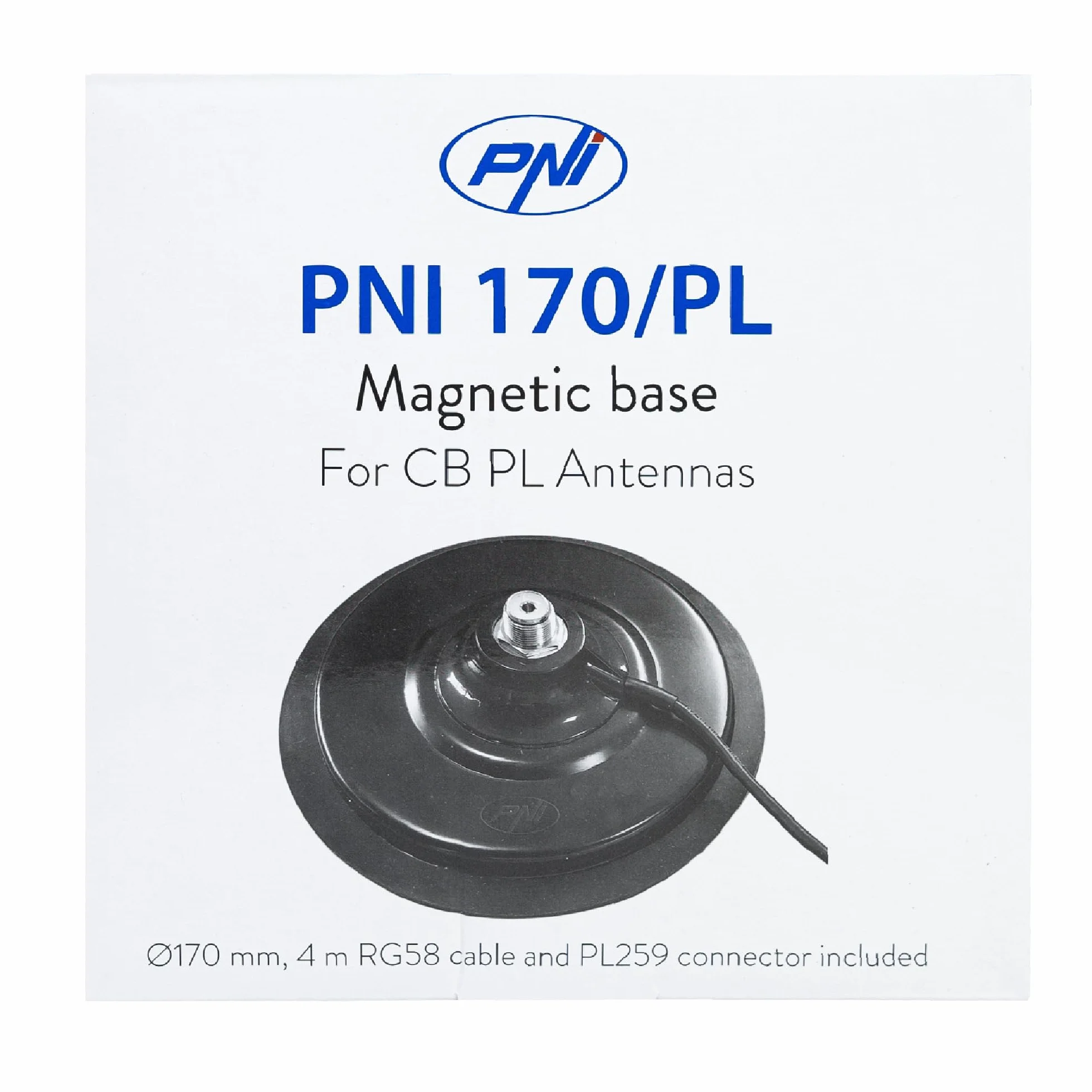 Base magnetyczna PNI 170/PL 170 mm cienka kabel 4 m wtyk PL259