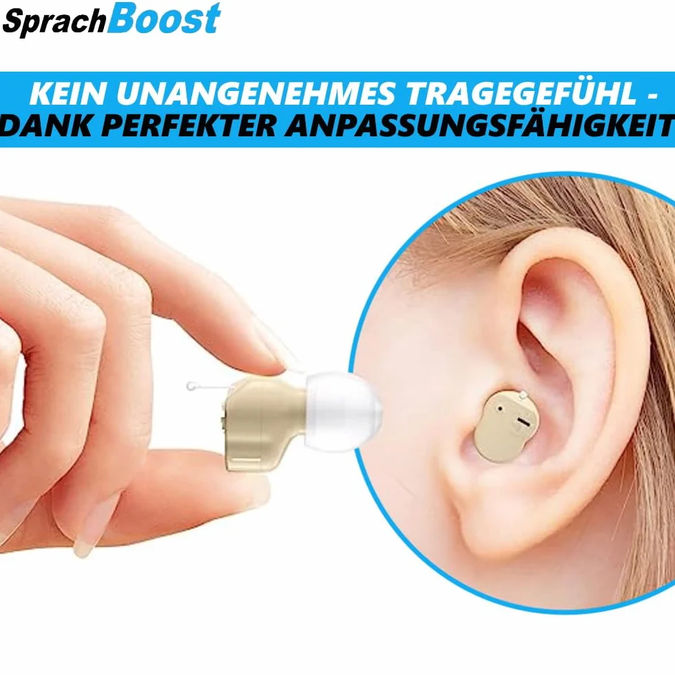 SprachBoost Mini amplificatore per apparecchi acustici invisibile a batteria