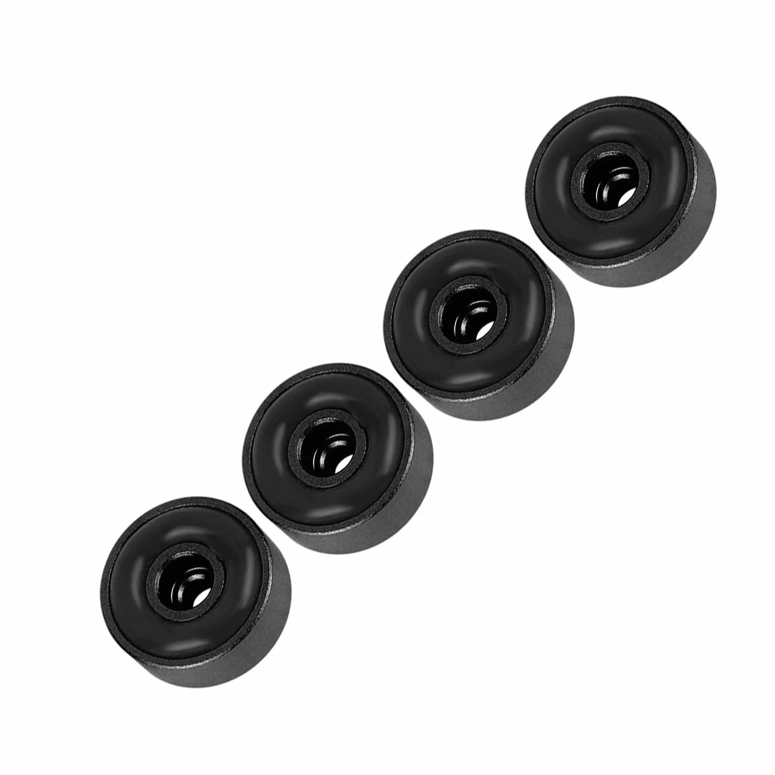 Piedi per Altoparlanti Giradischi Amplificatore Lega Alluminio 4 Pezzi 20x8 mm Nero