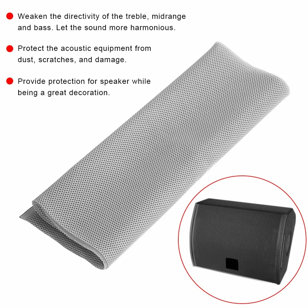 Griglia altoparlante tessuto rete 140x50 cm ant polvere stereo szary