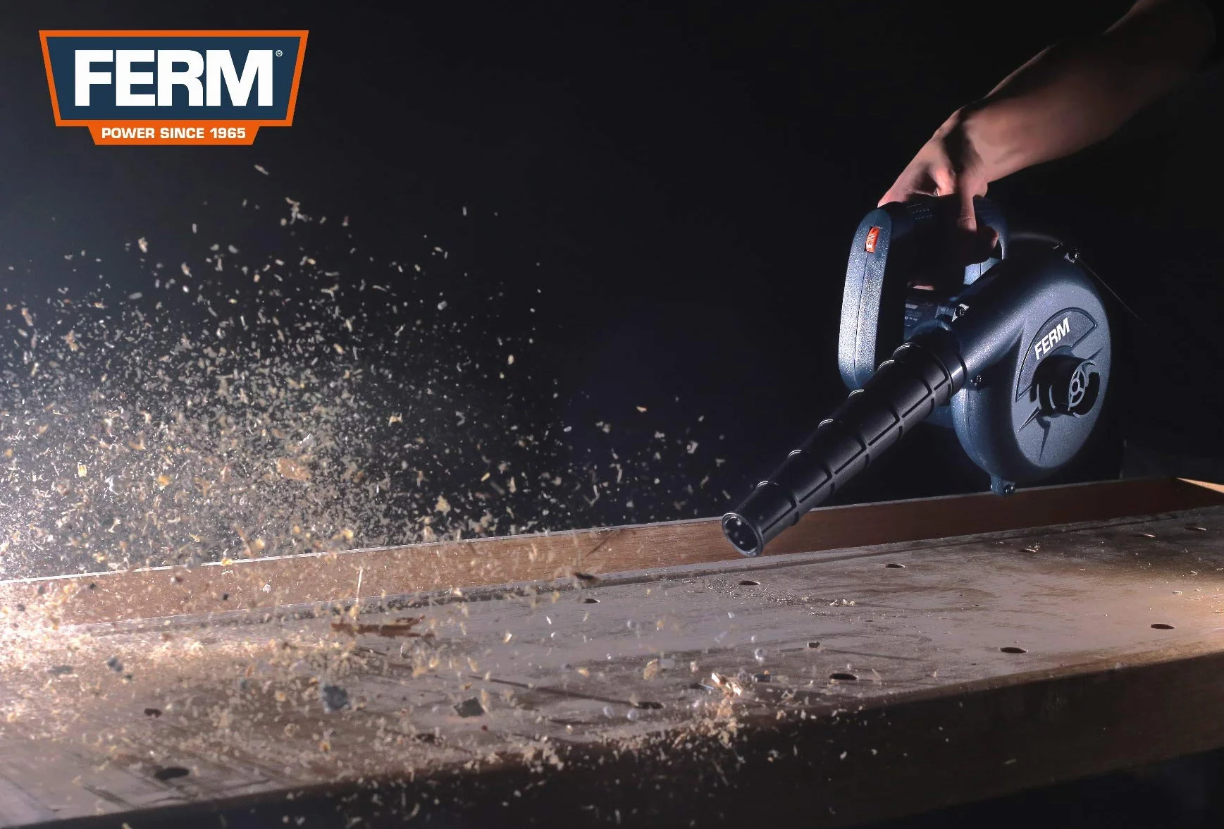 FERM Soffiatore elettrico 400W con tubo dell'aria rimovibile. Velocità variabile. Cavo di alimentazione di 3 m