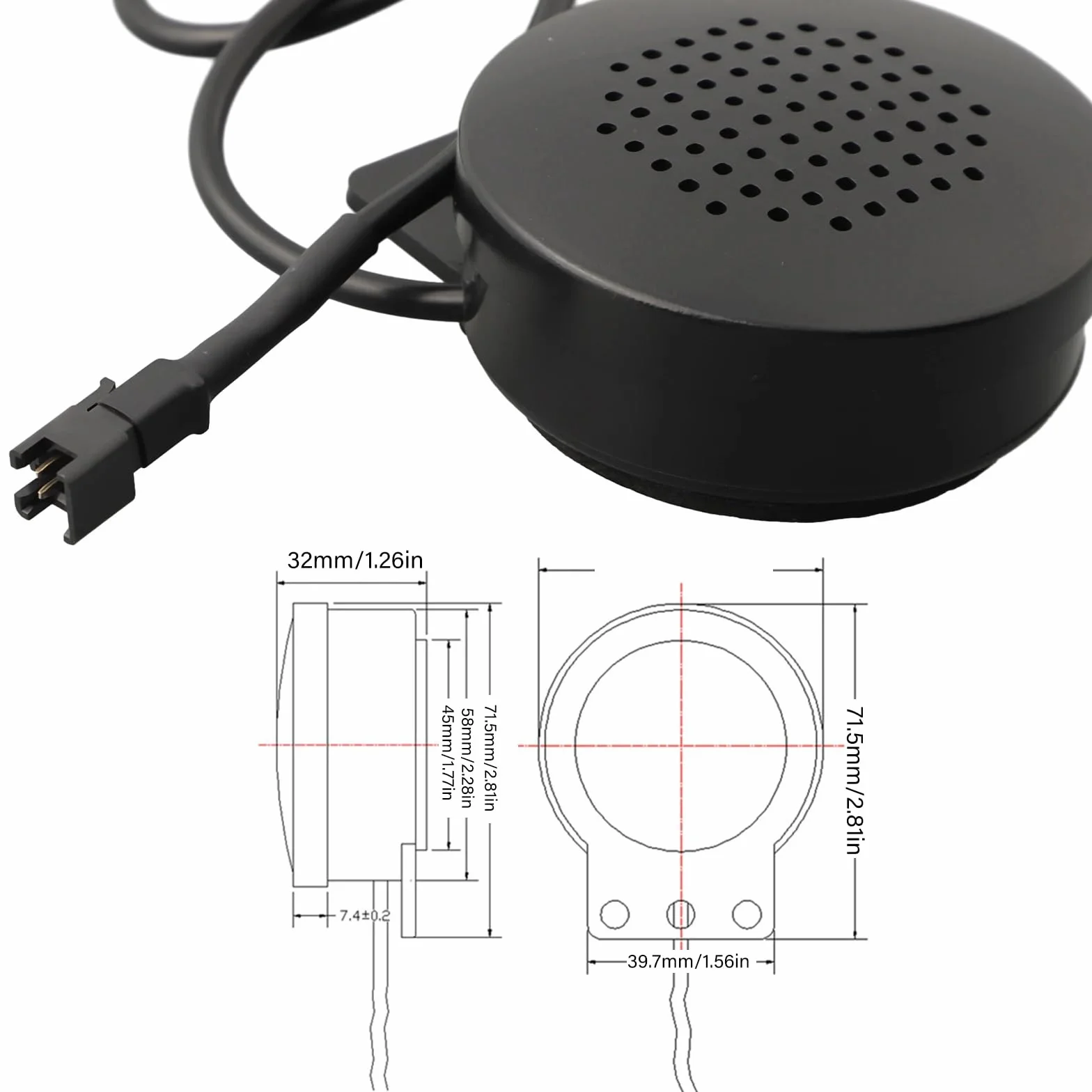 Altoparlanti allarme per veicoli a 2 pin in metallo ABS Impermeabile antiurto per auto