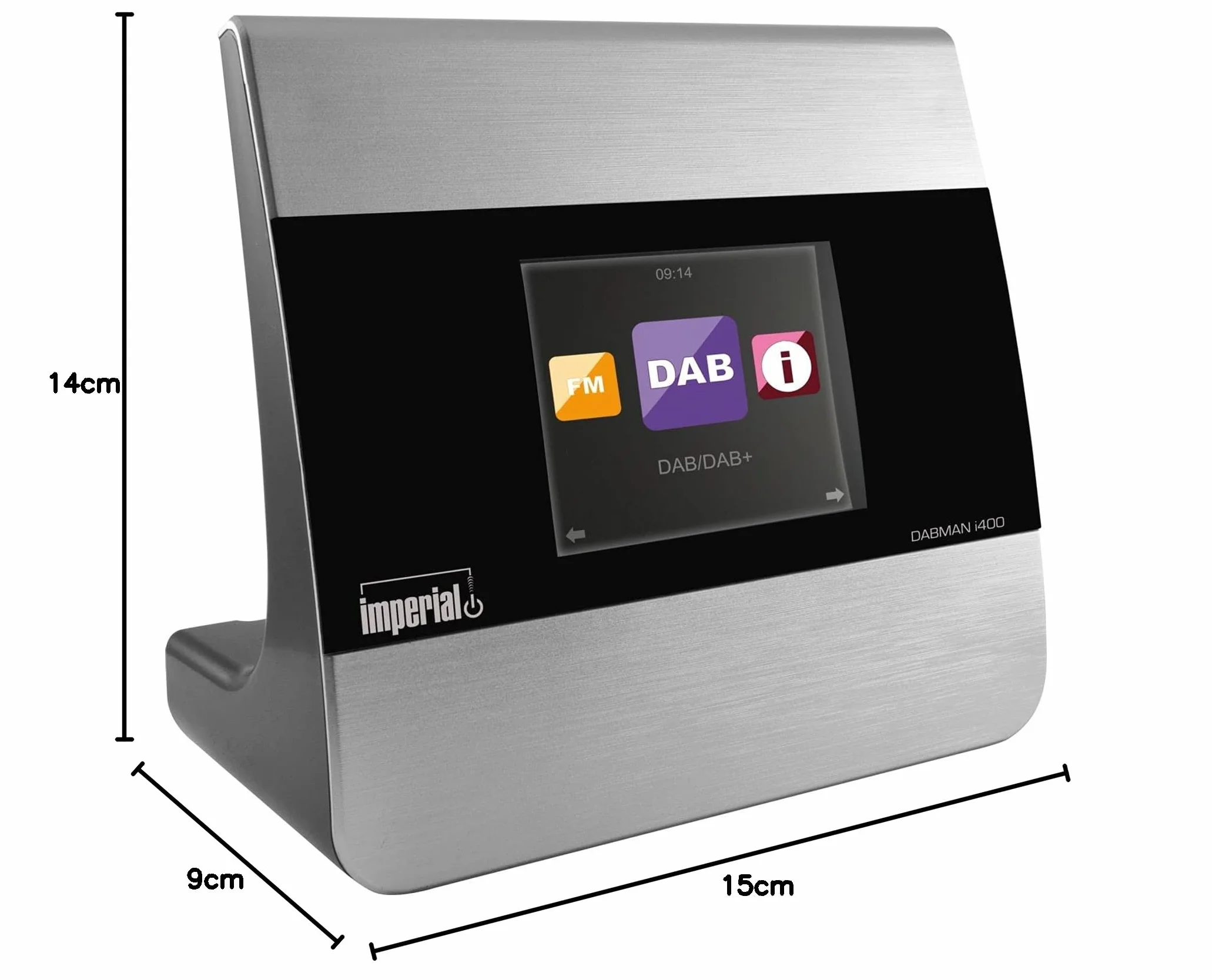 Imperial Dabman I400 Internet Radio Adapter, DAB+, Bluetooth, Multiroom, WLAN, LAN, Argento