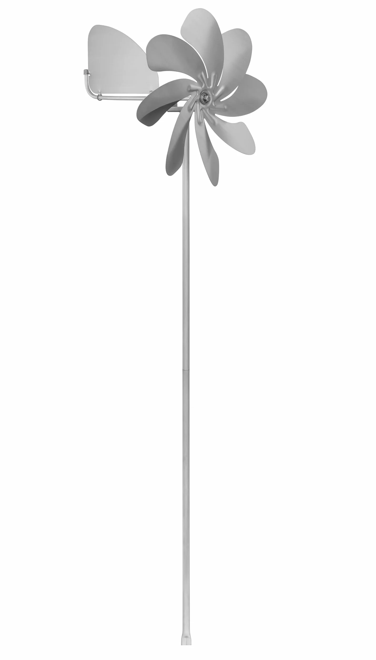 Skarat Speedy28 Plus - Mulino a vento in acciaio inox (diametro del rotore di 28 cm), cuscinetti a sfera, con banderuola (girevole a 360°), prodotto in Germania