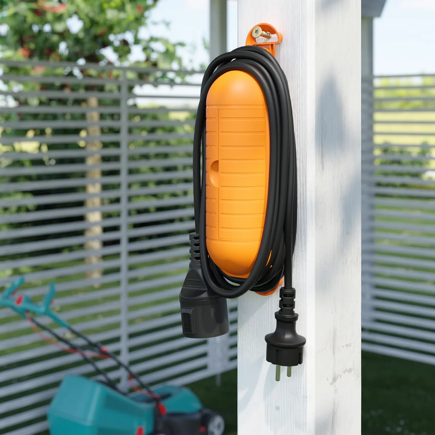 deleyCON Scatola Protezione Cavi Outdoor IP44 Impermeabile Resistente Spruzzi - Arancione