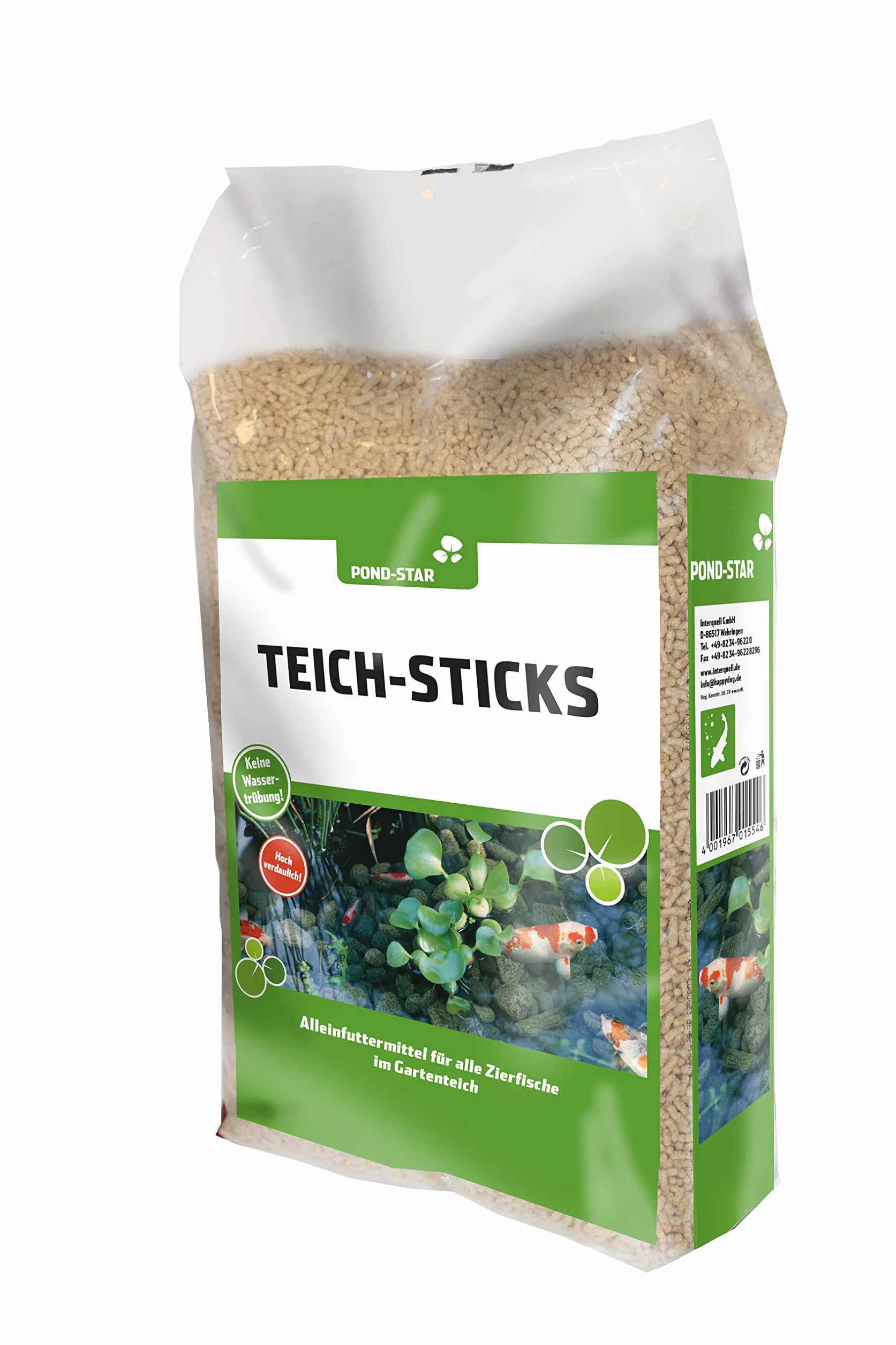 Alimento in sticks per pesci da laghetto sacco 15 litri