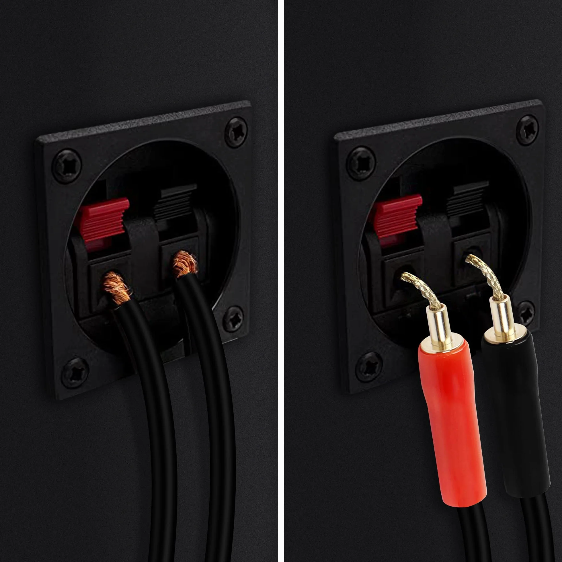 MEIRIYFA 2MM Banana Spine Connettore Placcato Oro Audio per Amplificatore Speaker Cavi (4 PCS)
