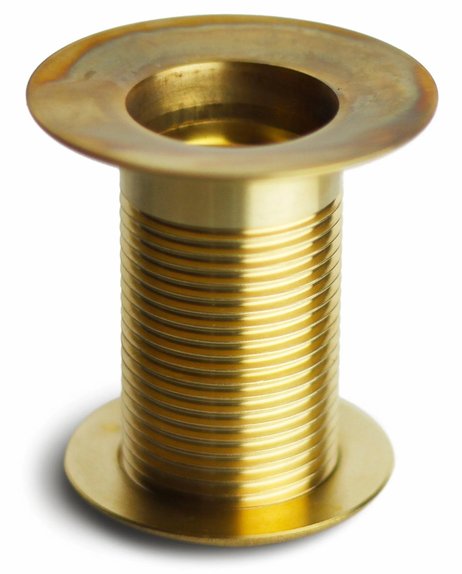 Piletta per Fontana da Giardino da 1" in Ottone Lucido con Tappo