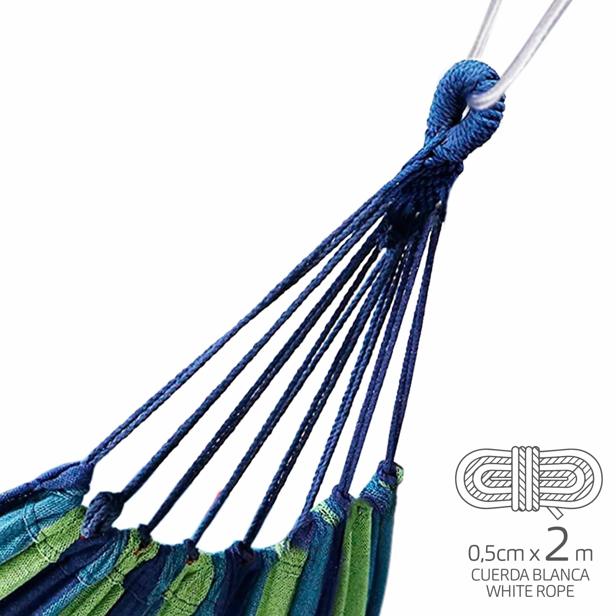 Aktive Amaca sospesa in cotone 200x100 cm 200 kg con borsa trasporto