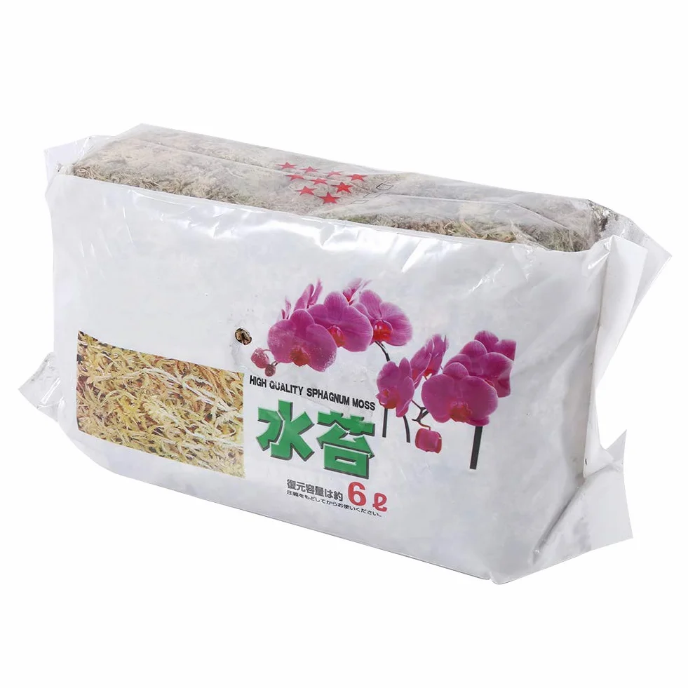 6L Sfagno per Orchidee, Muschio di Sfagno Naturale per Piante con Ricca Materia Organica, Fertilizzanti per Phalaenopsis e Bonsai