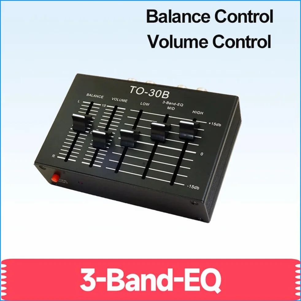 Preamplificatore Stereo Bilanciamento Audio DC5V To-30B, Controllo Volume Bande Alto Medio Basso
