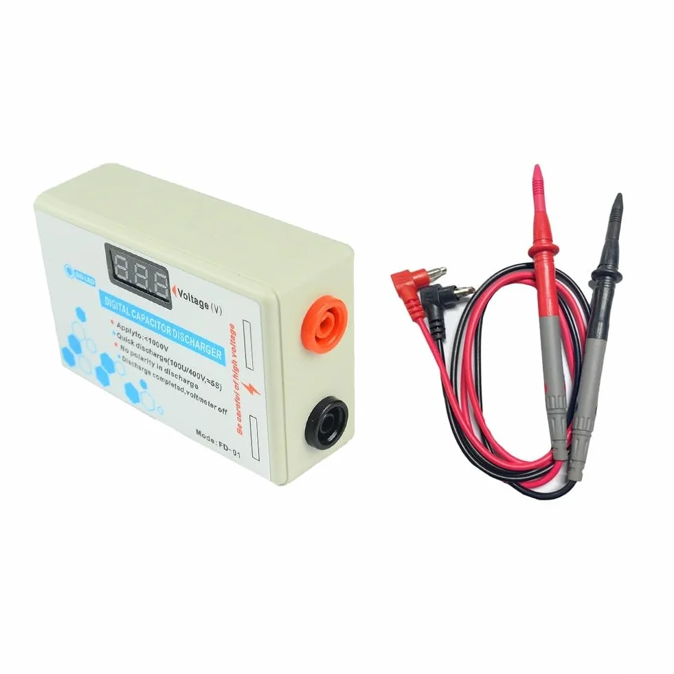Scaricatore condensatore digitale 1000 V con monitoraggio tensione voltmetro DC/AC penna scarica plastica FDQ1