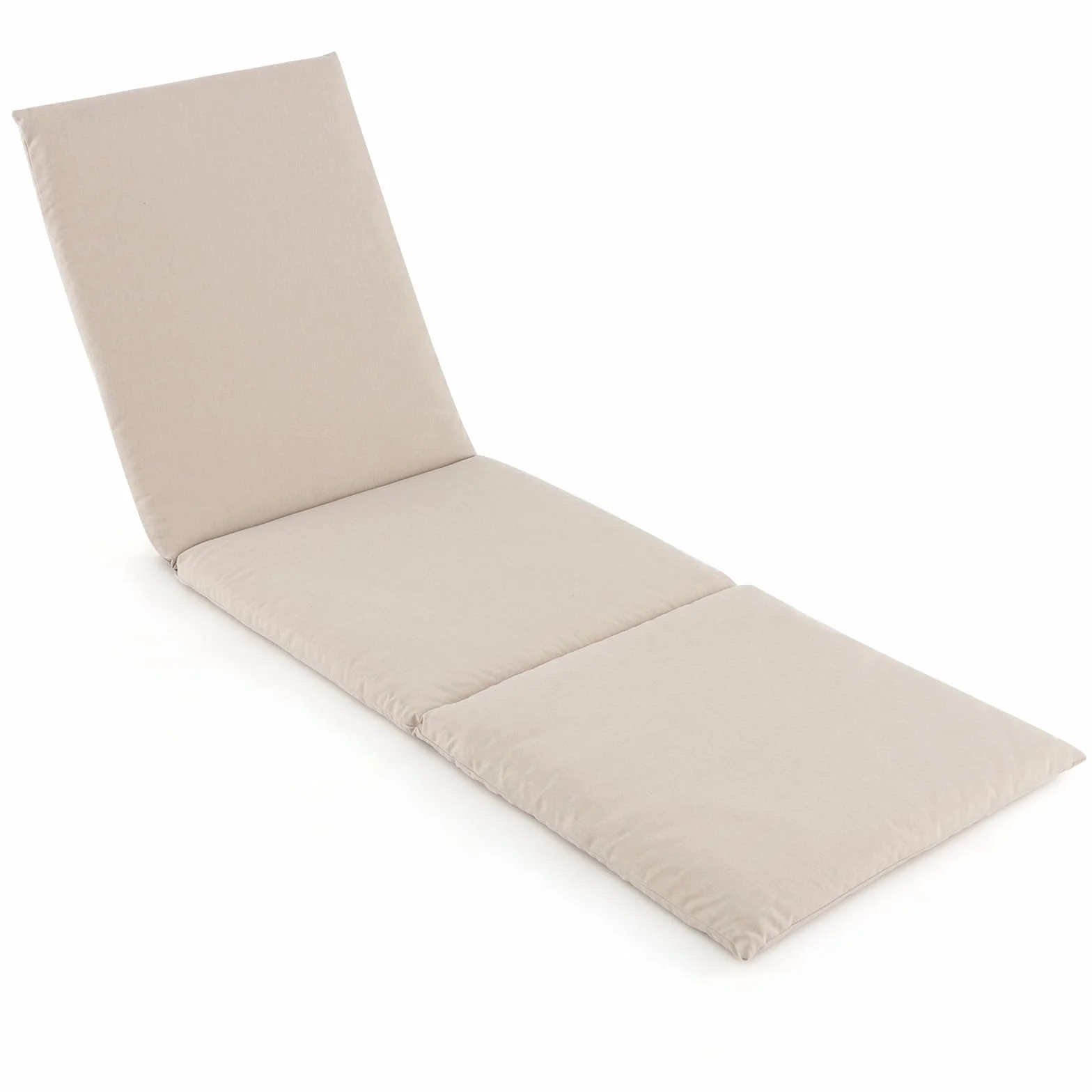 COSTWAY Cuscino per Lettino Prendisole, Tappetino per Sdraio con Cinghie di Fissaggio, Cuscino Pieghevole per Sedia da Sdraio, 182 x 59 cm (1, Beige)