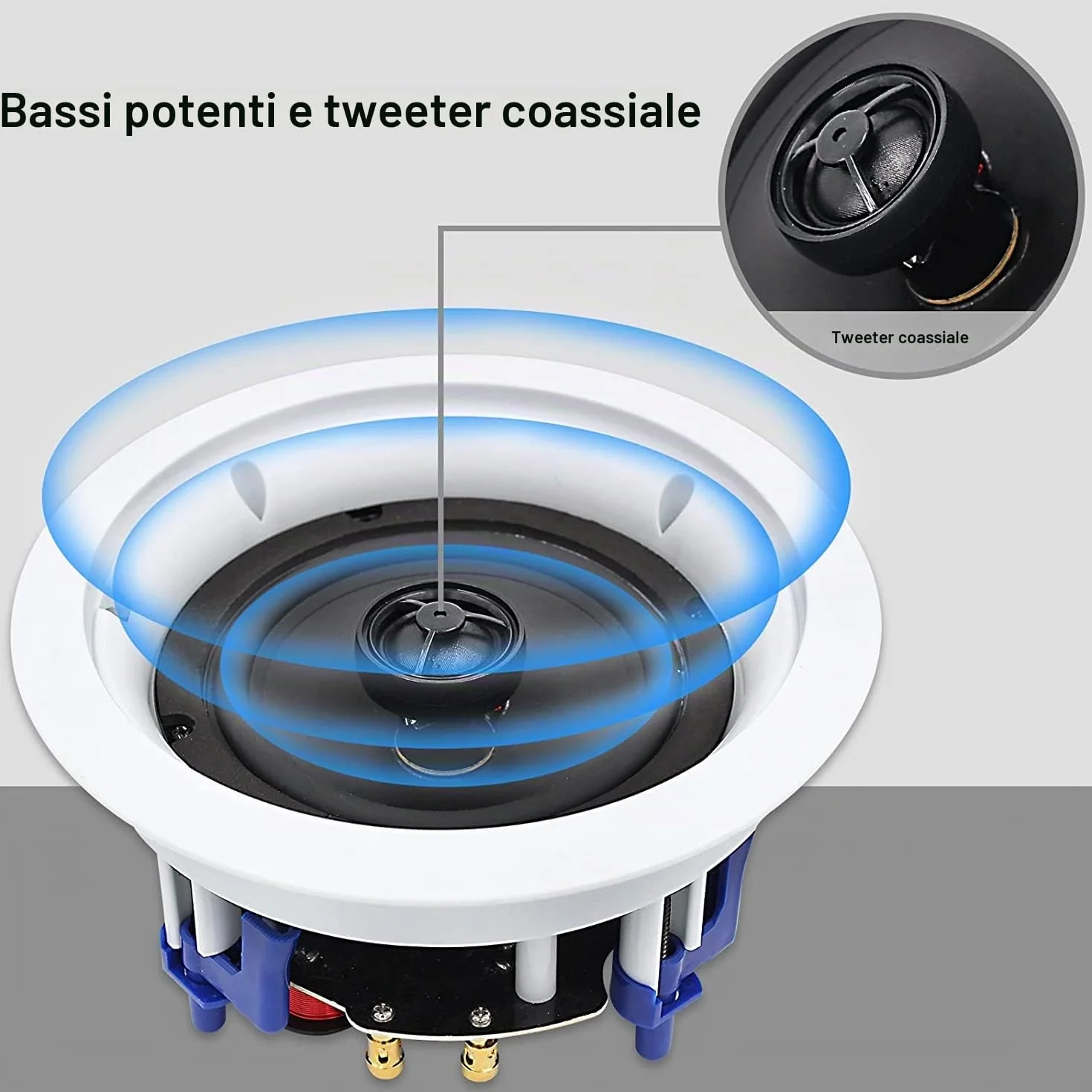 Herdio Altoparlanti da Soffitto Bluetooth 5,25 Pollici 600 Watt 4 Pezzi