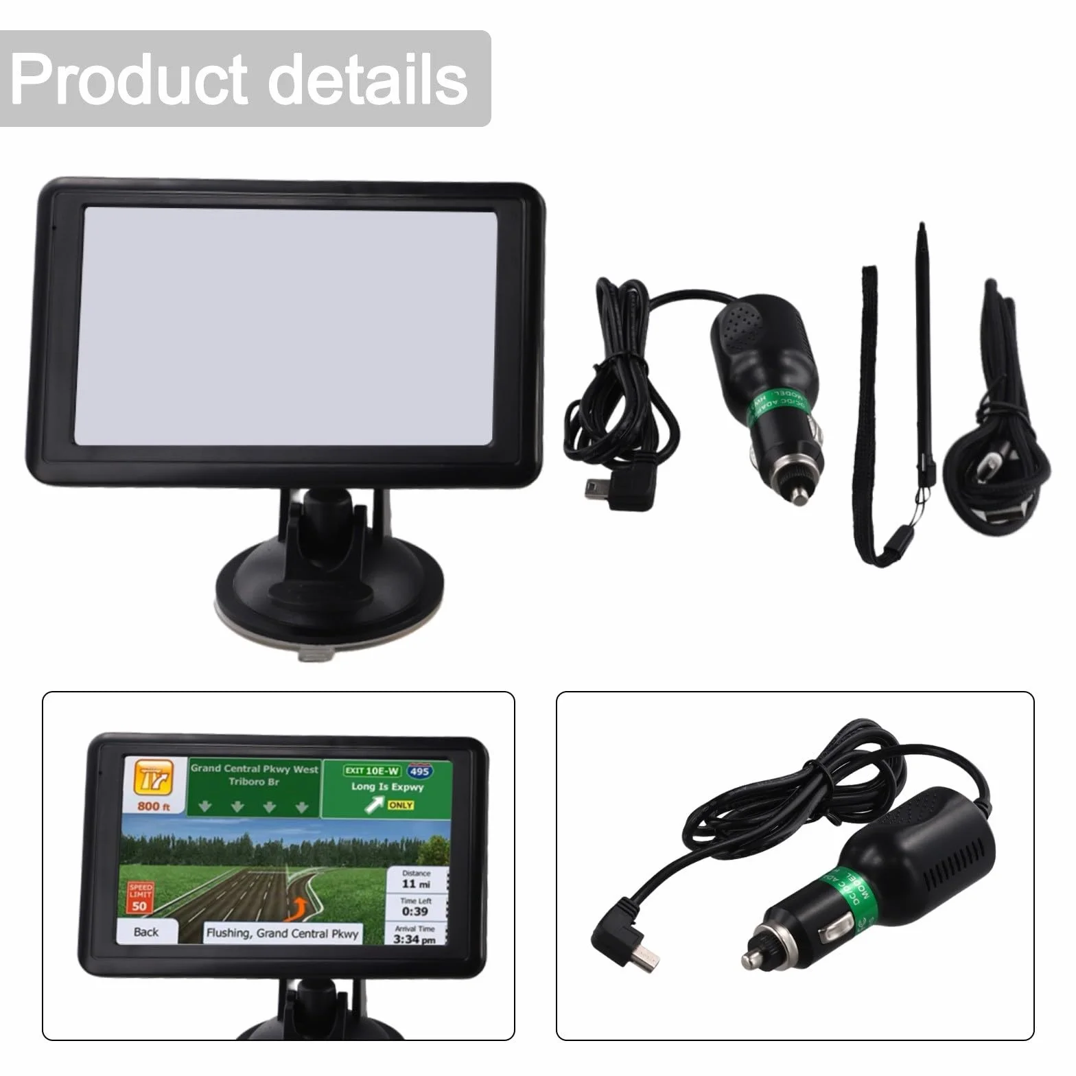 Navigatore GPS 5 Pollice 8GB ROM TFT Touch Screen con Mappa Gratis Regno Unito