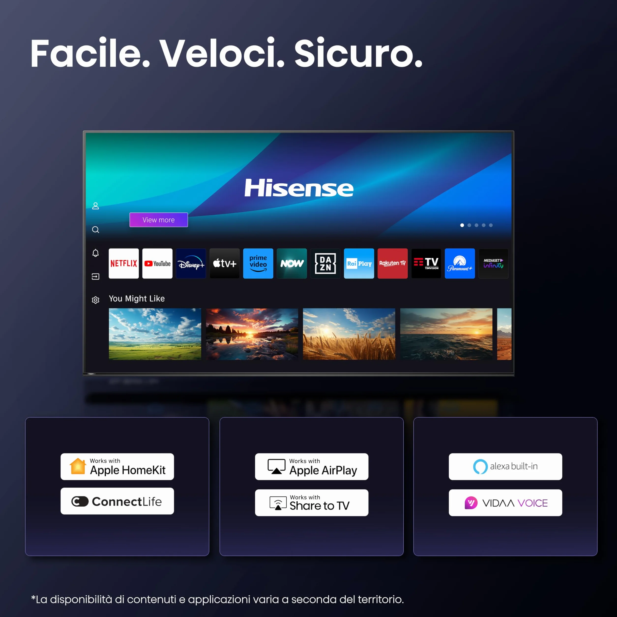 Hisense TV 65" Mini-LED 4K 144Hz Smart VIDAA U8 Dolby Vision IQ HDR10+ Adaptive Dolby Atmos 2.1 Subwoofer Alexa Built-in