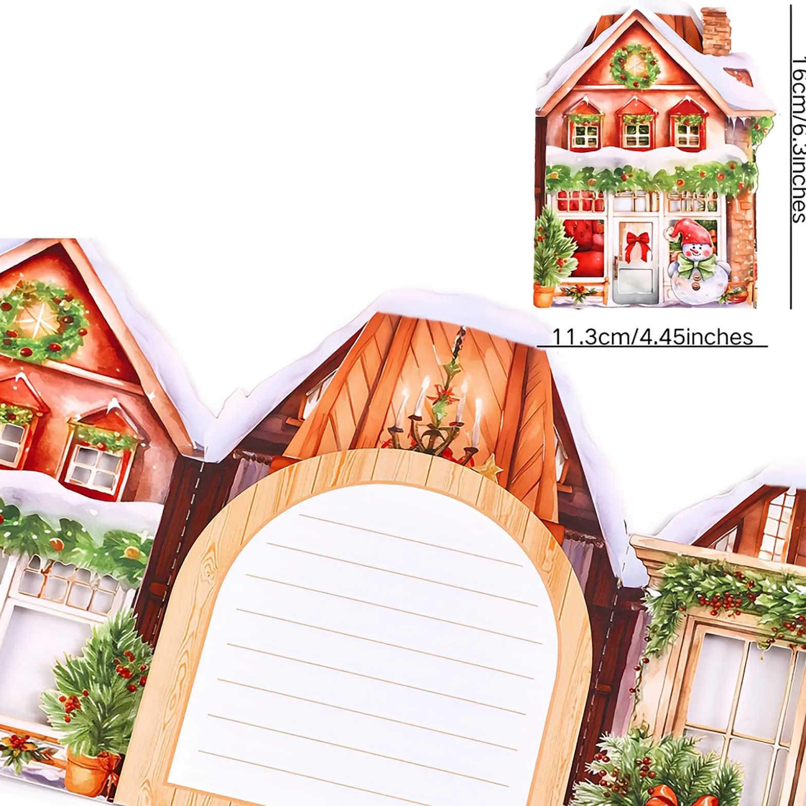 Biglietto di Natale 3D Pop Up, Cartolina Auguri con Busta, Babbo Natale e Bambina, Albero di Natale