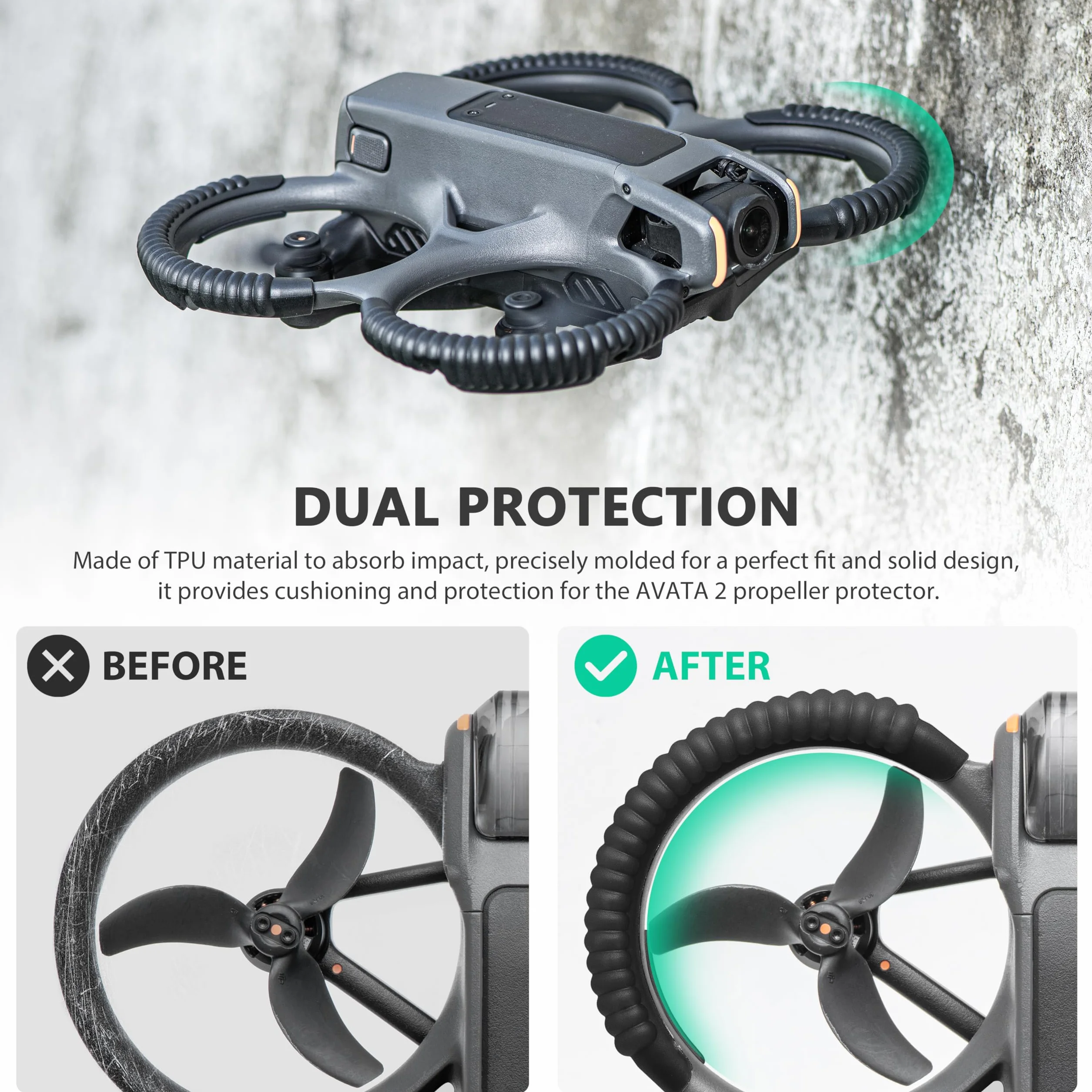 STARTRC Avata 2 Protezione dell'elica anti-collisione per DJI Avata Fly More Accessori