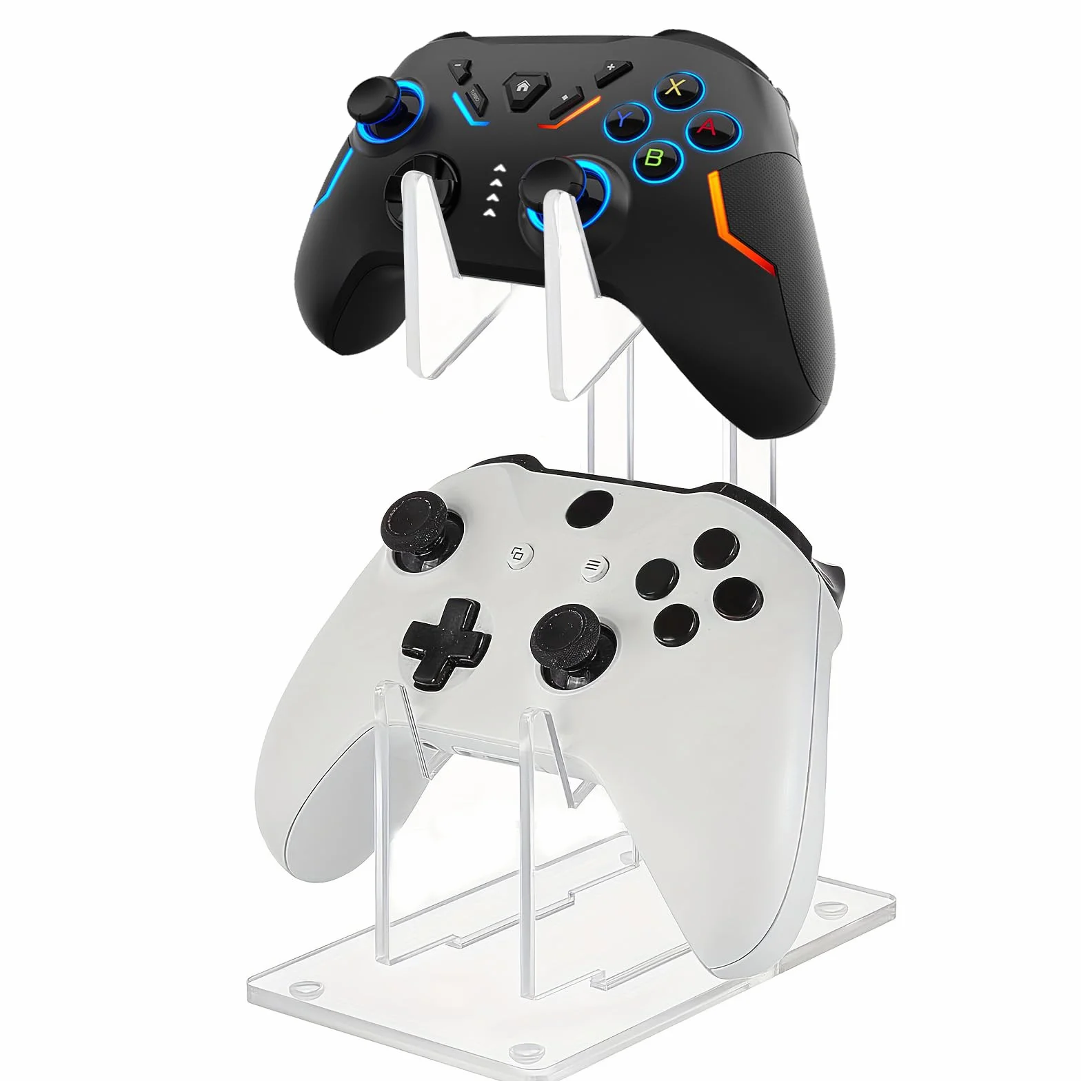 Supporto per Cuffie e Joystick in Acrilico - Porta Universale Trasparente per Controller da Gioco e Cuffie Gaming