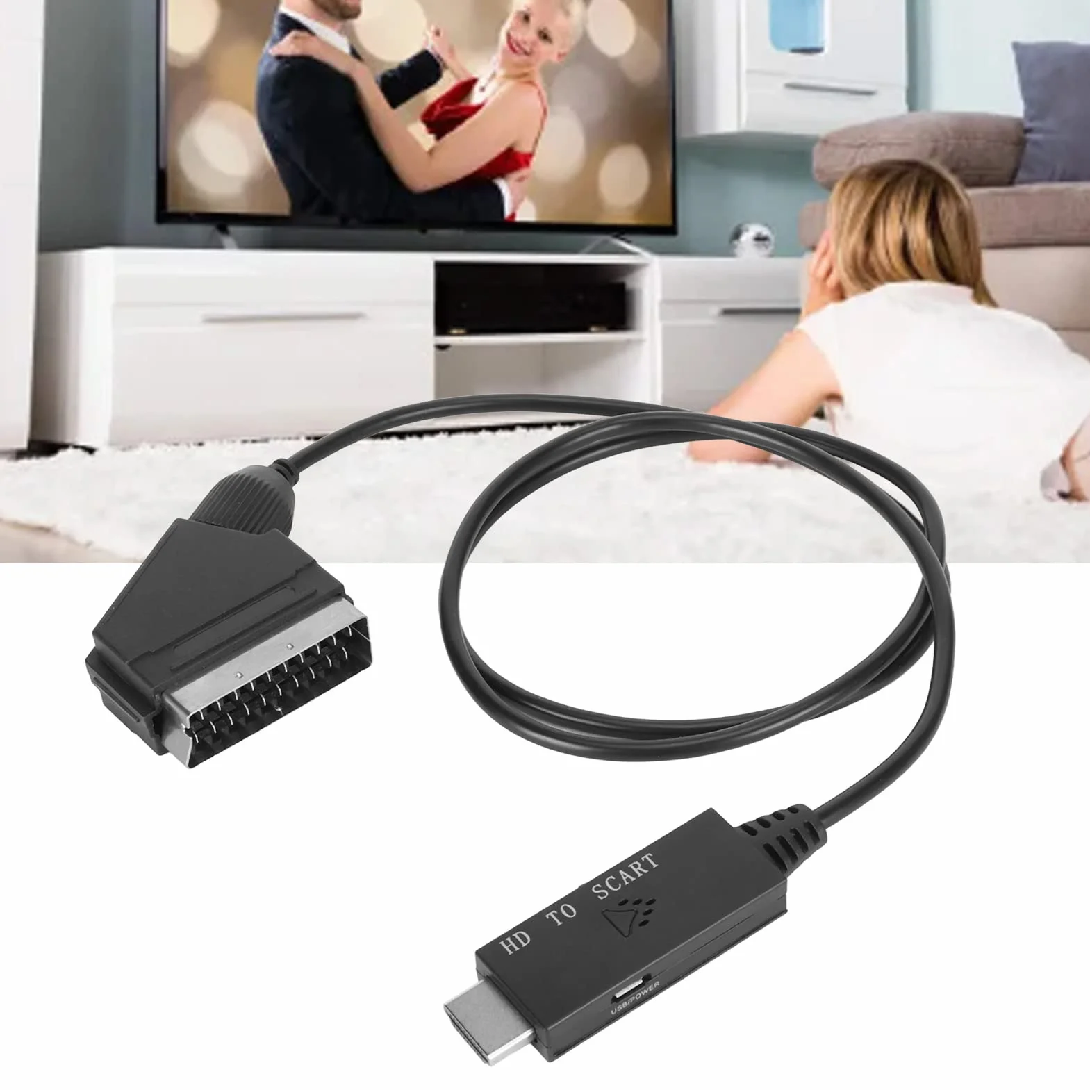 Cavo Convertitore da HDMI a Scart con Interfaccia Multimediale HD